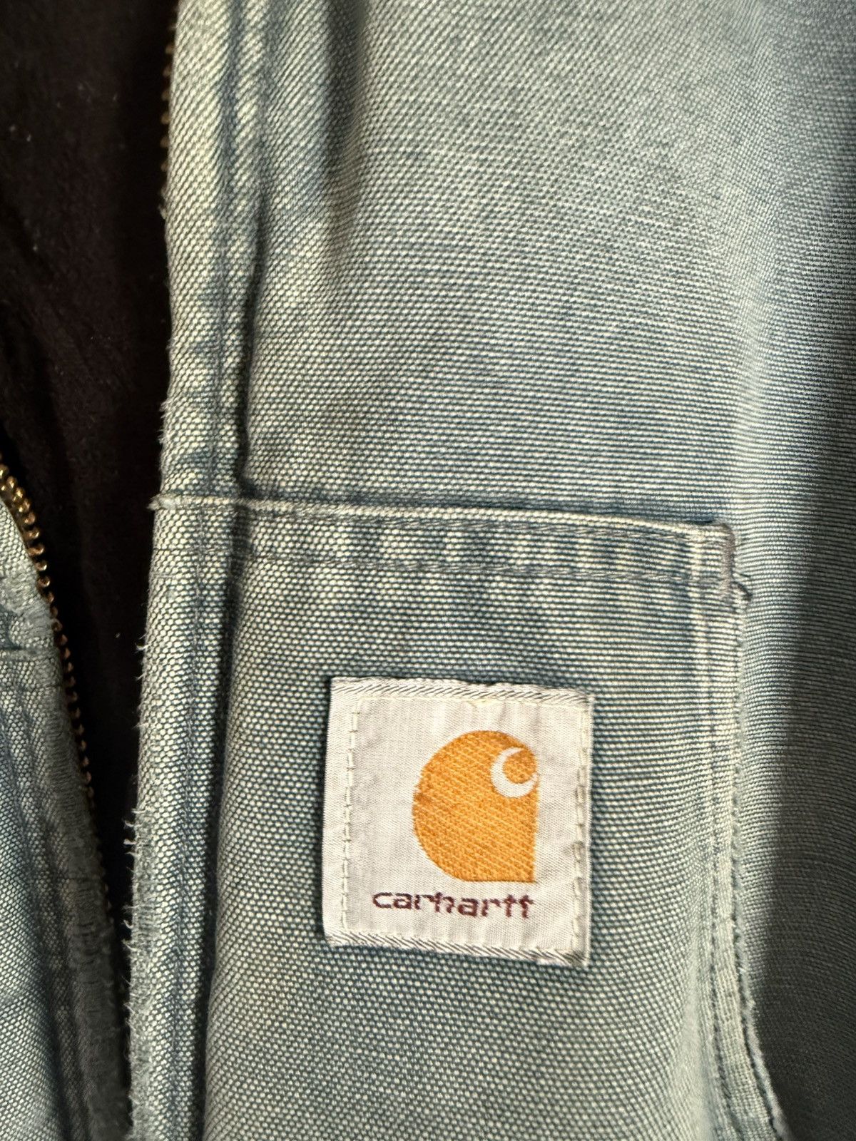 Carhartt Vintage light, blue, distressed, faded jacket, Carhartt work Size US S / EU 44-46 / 1 - 4 Thumbnail