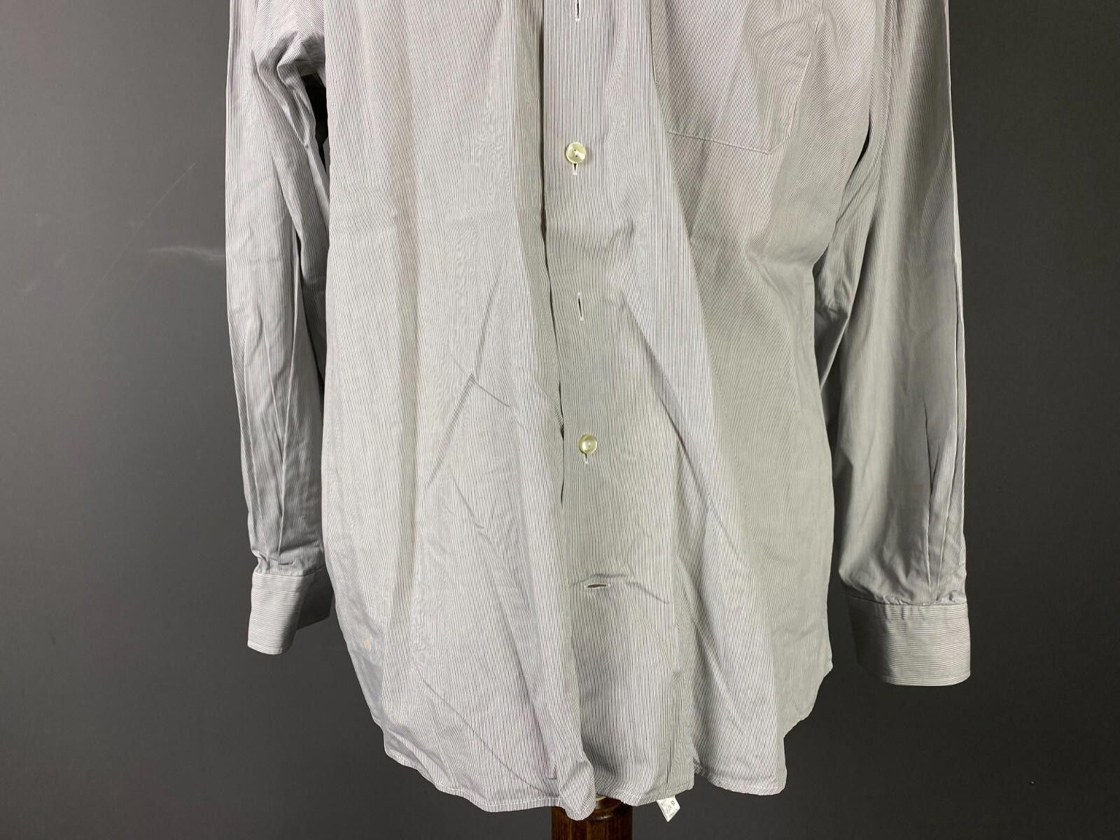 Eton Eton Ganghester Gray Luxury Dress Shirt Size 45 17.75 XXL Size US XXL / EU 58 / 5 - 3 Thumbnail
