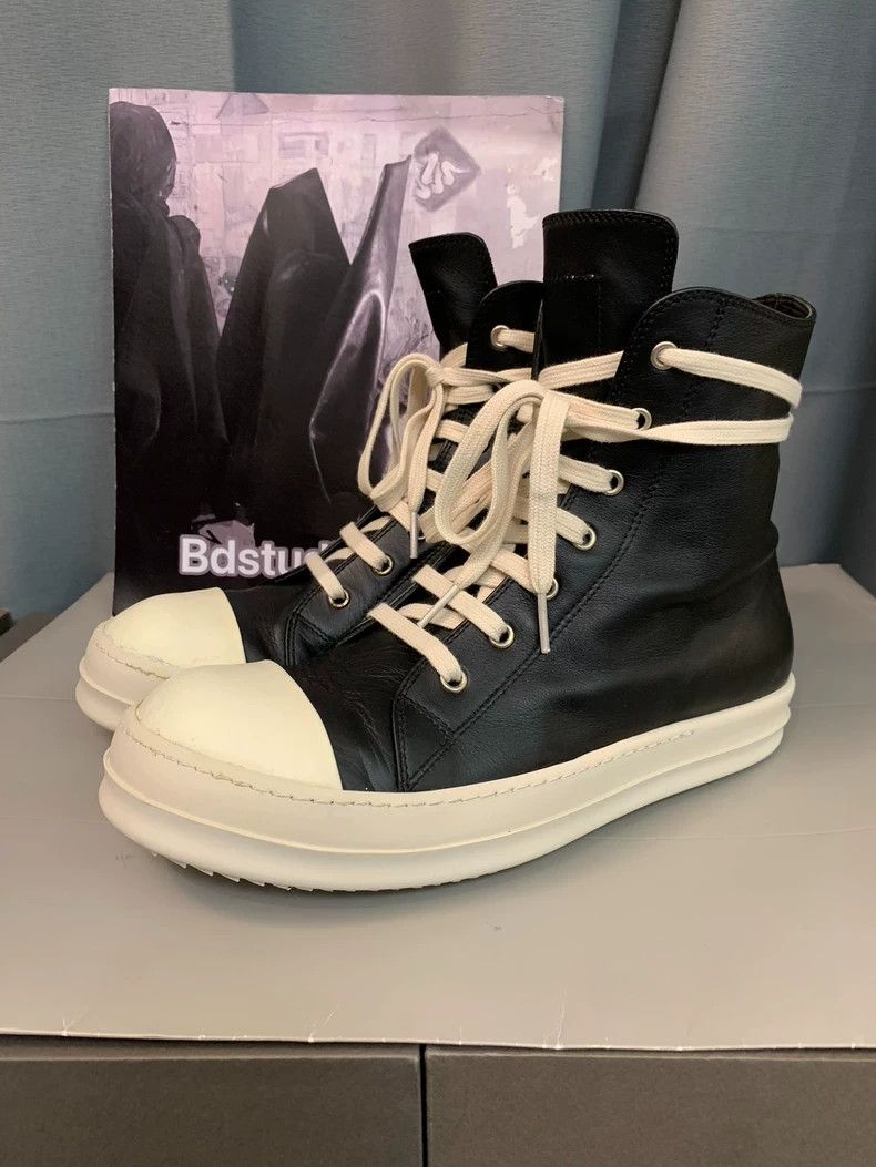 Rick Owens Rick Owens Black and white high-top sneakers Size US 8.5 / EU 41-42 - 4 Thumbnail