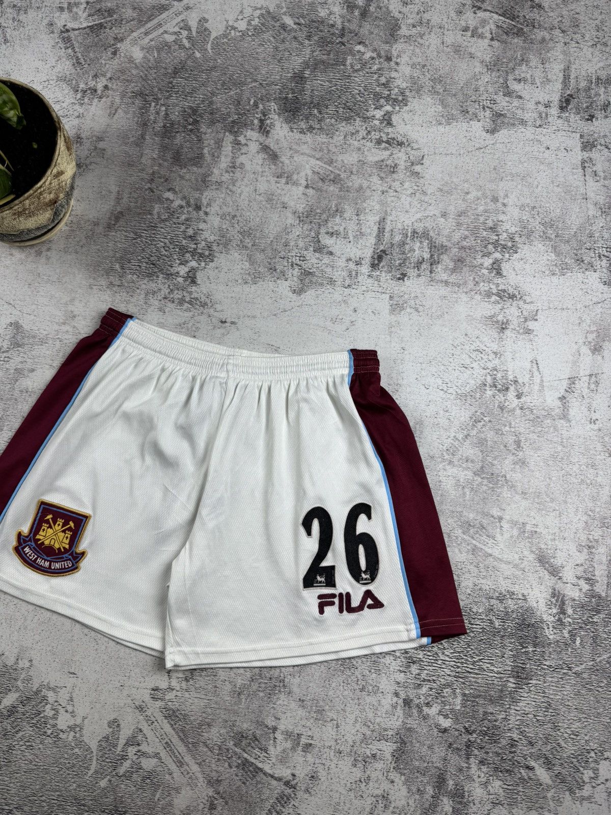 Fila Fila West Ham Match Worn Player Issued 1999/2001 #26 Football Soccer Shorts Size US 30 / EU 46 - 3 Thumbnail