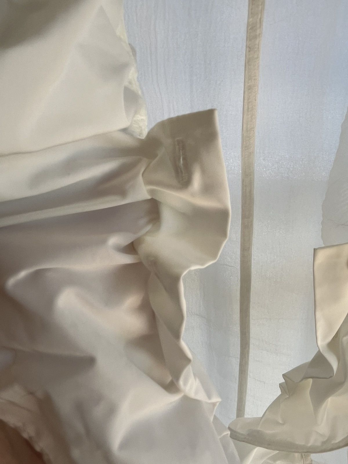 Vintage Vintage Sheer Sculptural Ruffle Shirt Avant Garde White Size M / US 6-8 / IT 42-44 - 5 Thumbnail