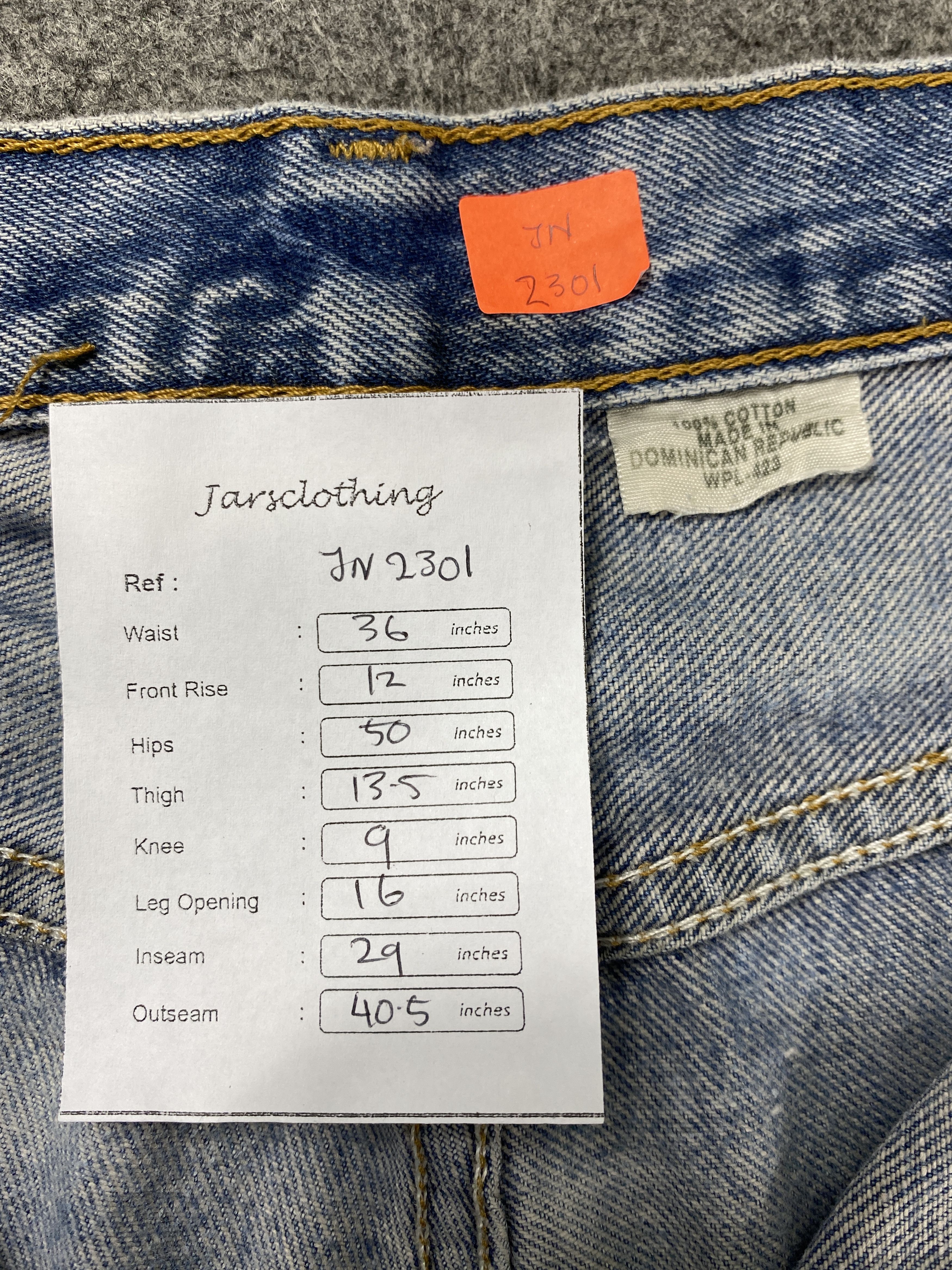 Japanese Brand Dirty Ripped Blue Vintage Levi's 501 36x29 Denim -JN2301 Size US 35 - 8 Thumbnail
