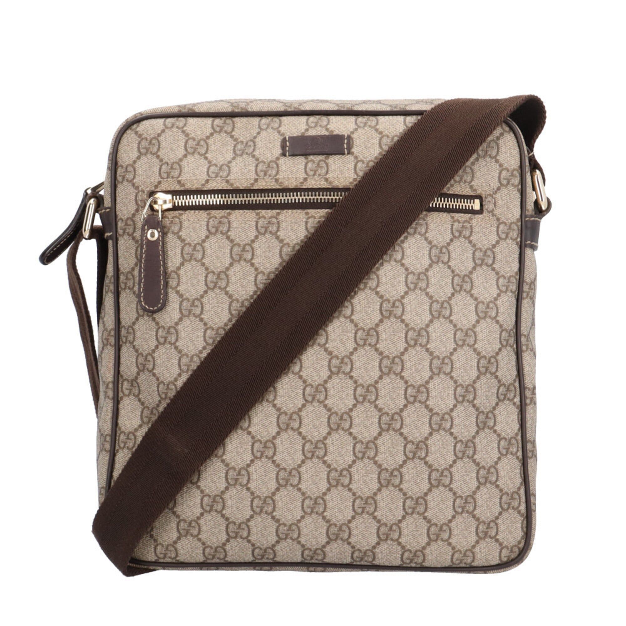 Gucci Gucci Messenger Bag GG Supreme Shoulder Canvas 201448 Brown Men's Women's GUCCI Size ONE SIZE - 1 Thumbnail