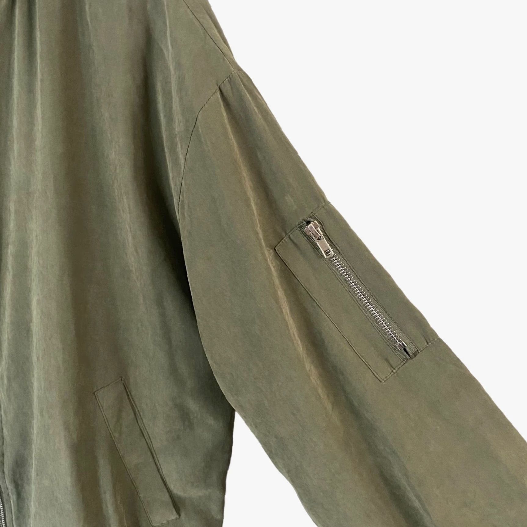 Vintage Perch By Blu Pepper Bomber Jacket Womens 2XL Green Full-Zip Casual Microsuede Size XXL / US 16-18 / IT 52-54 - 7 Thumbnail