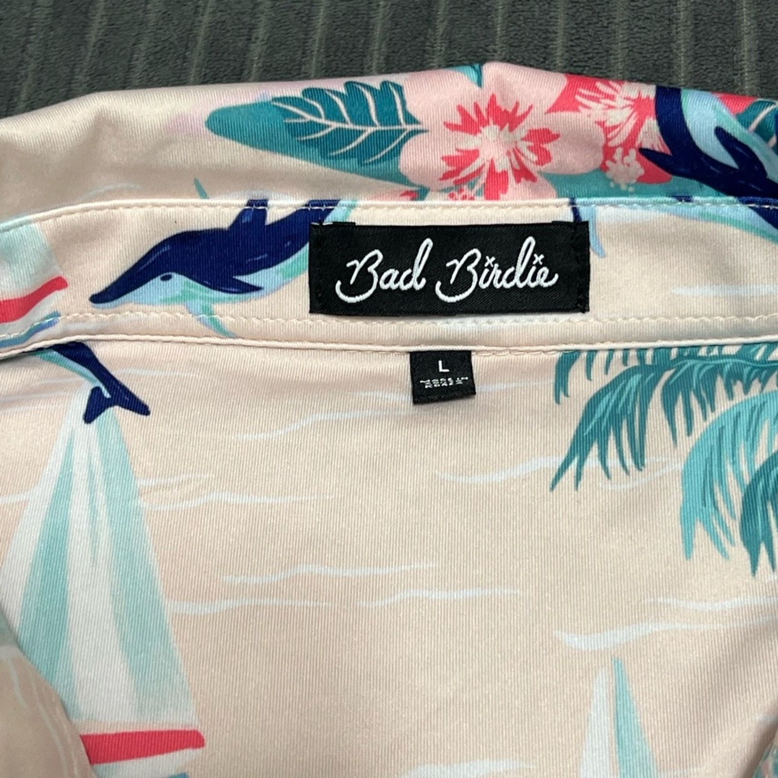 Revenge Bad Birdie Marino Performance Golf Polo Shirt UPF 50 Pink Size US L / EU 52-54 / 3 - 4 Thumbnail