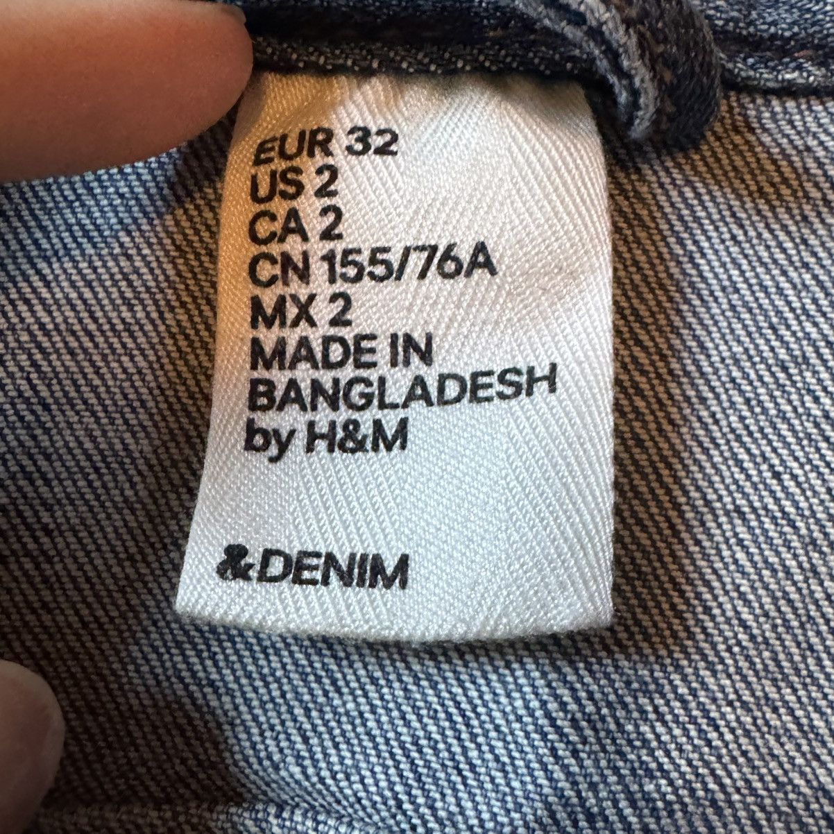 H&M Grunge Y2K H&M Slim Fit Denim Jacket Size XS / US 0-2 / IT 36-38 - 5 Thumbnail