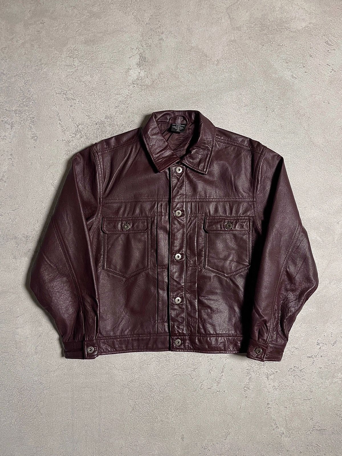 Japanese Brand 1990’s Burgundy Type II Leather Jacket Size US M / EU 48-50 / 2 - 6 Thumbnail