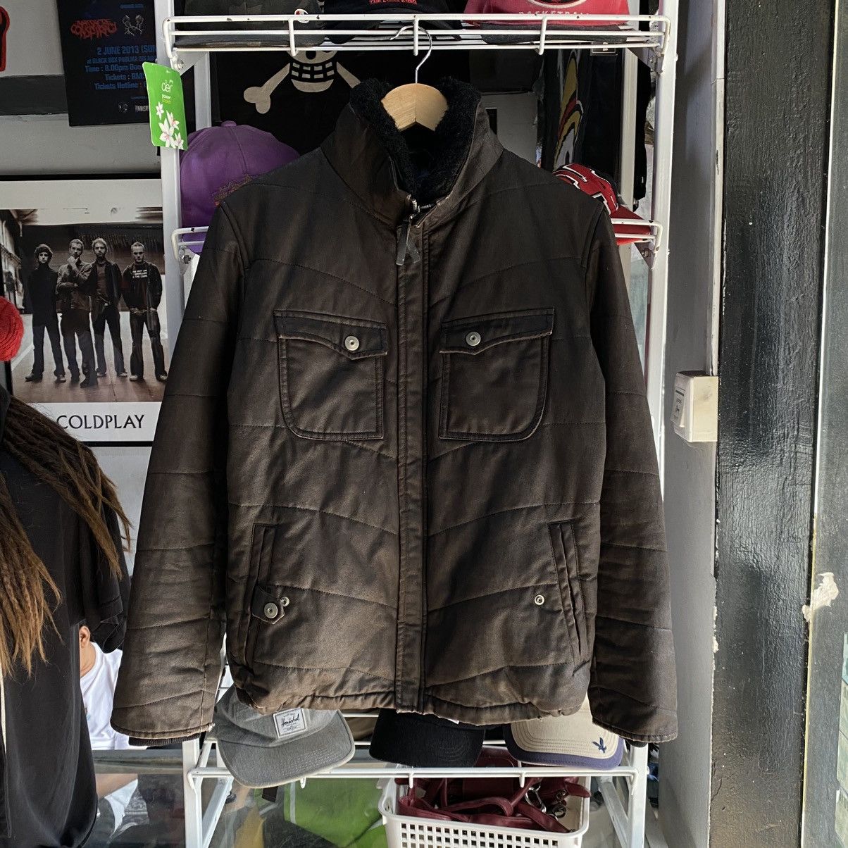 ABAHOUSE 2000s Abahouse - Wool Waxed Bikers Jackets Size US L / EU 52-54 / 3 - 1 Thumbnail
