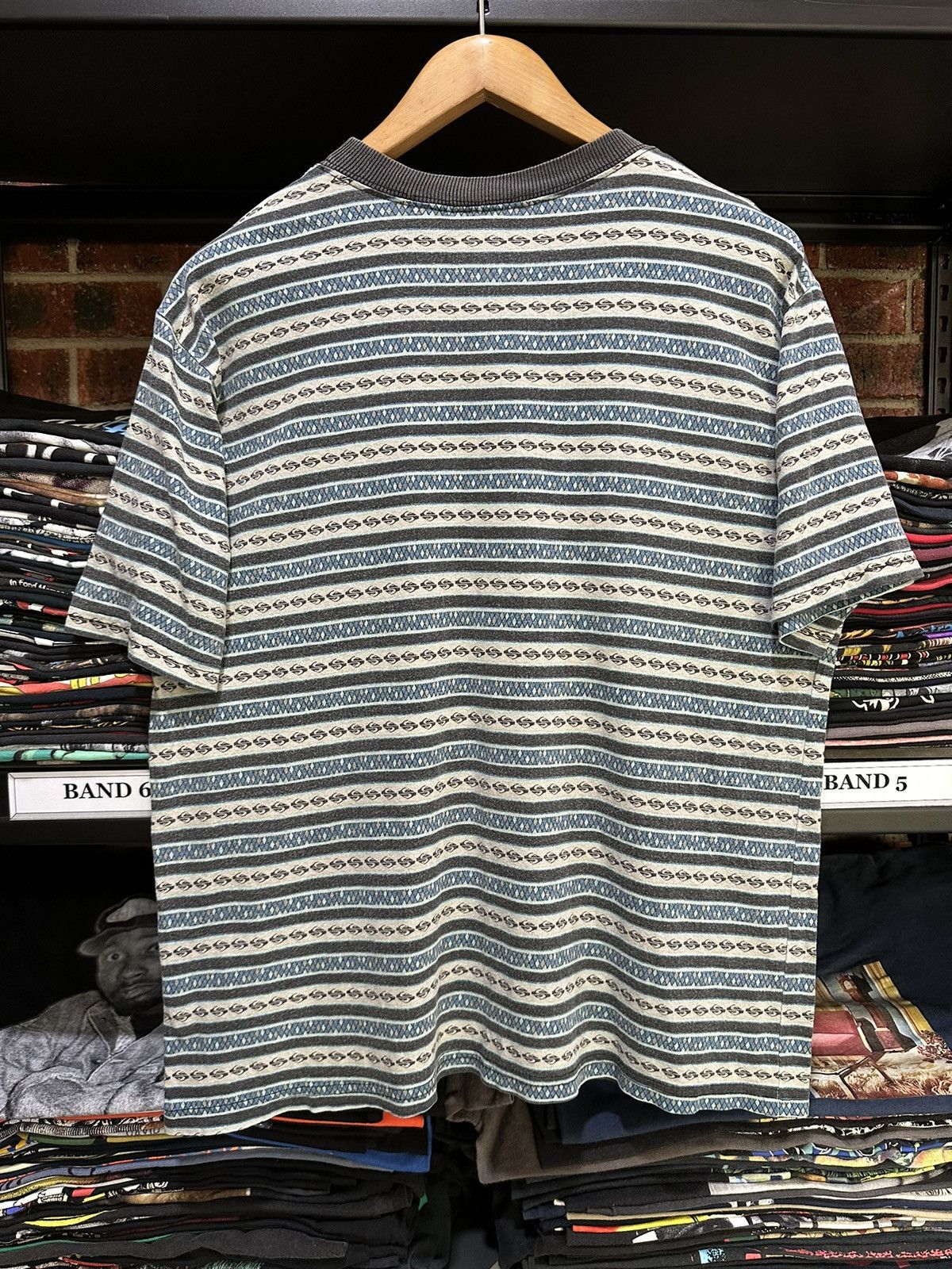 Quiksilver × Vintage Vintage 80s Quiksilver Striped Tee Size US L / EU 52-54 / 3 - 8 Thumbnail