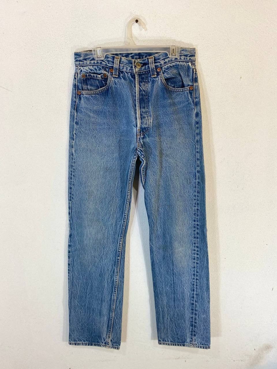 Levi's vintage levis 501 nice faded design denim Size US 29 - 3 Thumbnail
