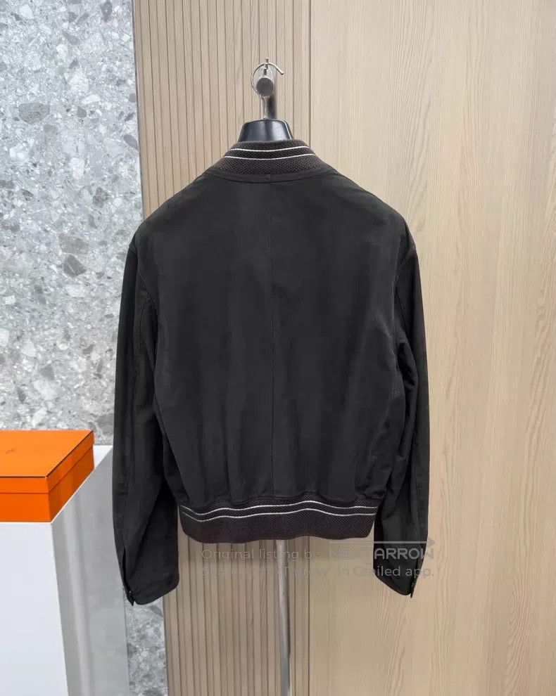 Hermes Hermes 24 Autumn-Winter Leather Biker Jacket, Suede Cowhid Size US L / EU 52-54 / 3 - 5 Thumbnail