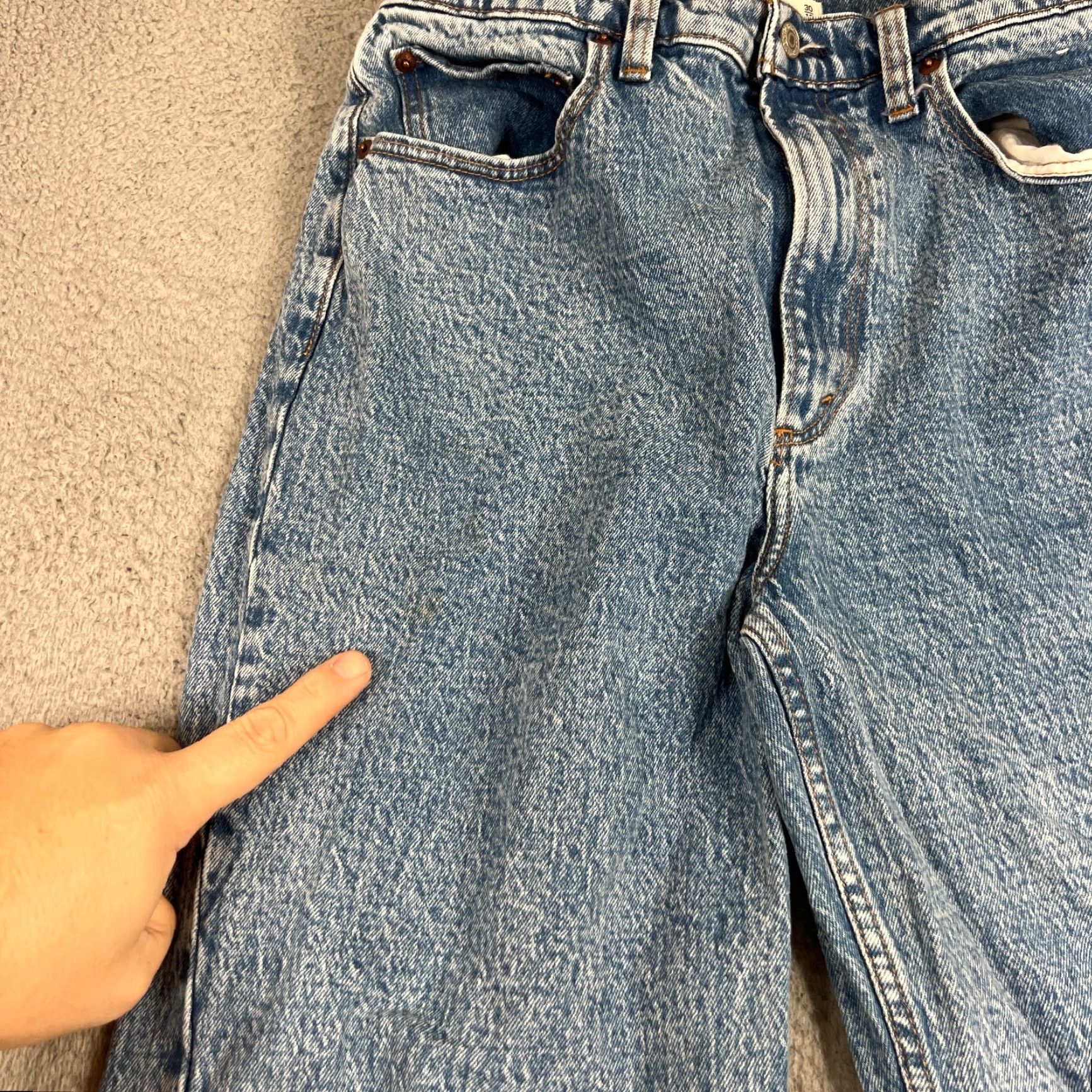 Abercrombie & Fitch Abercrombie & Fitch Jeans 90s High Rise Relaxed Blue Pockets Size 10 Women's Stonewashed Denim Straight 5-Pocket Design Vintage: No Size 32" / US 10 / IT 46 - 2 Thumbnail