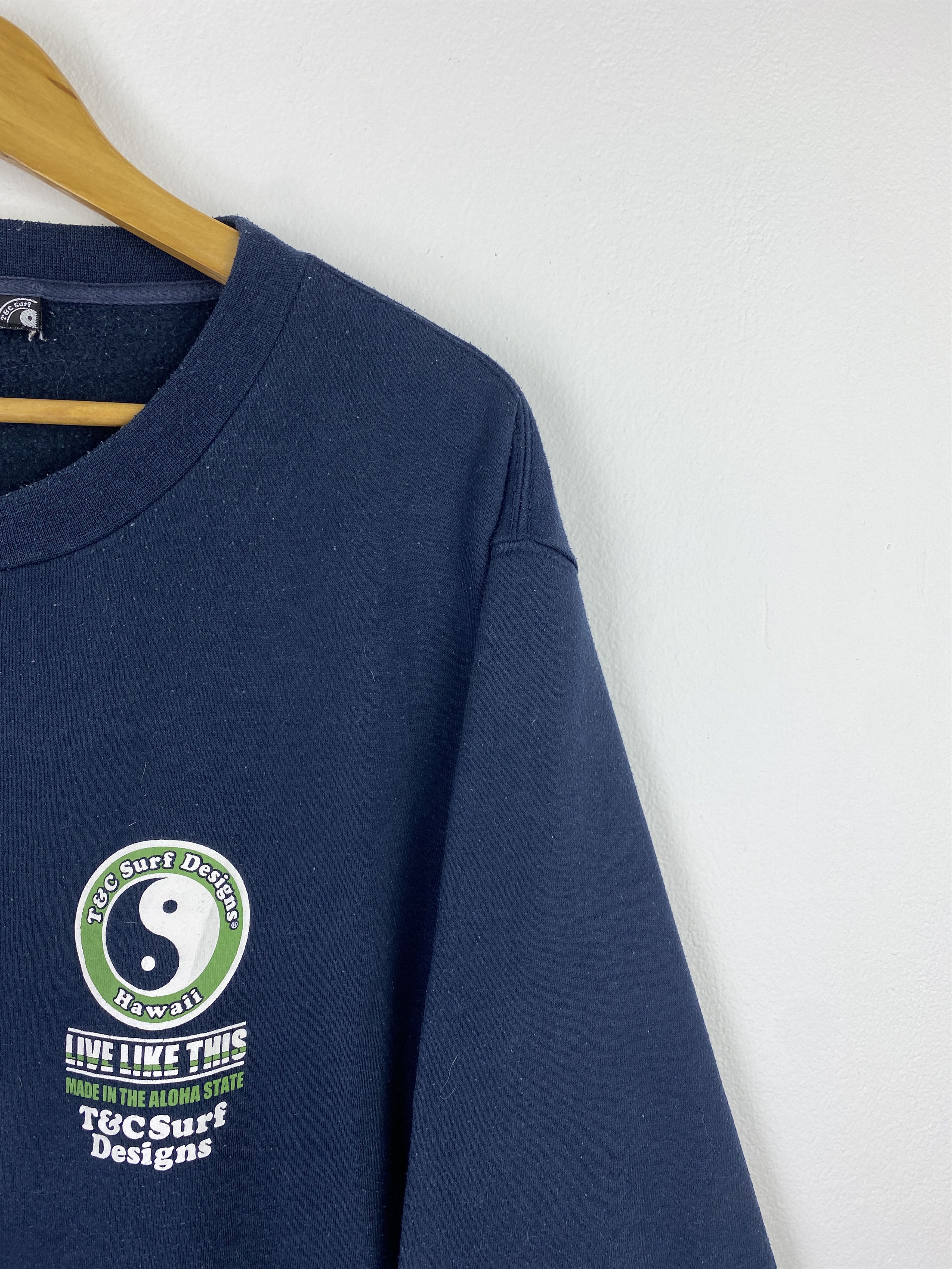 Vintage Vintage T&C Surf Wording Crewneck Sweatshirt SH0453 Size US L / EU 52-54 / 3 - 6 Thumbnail