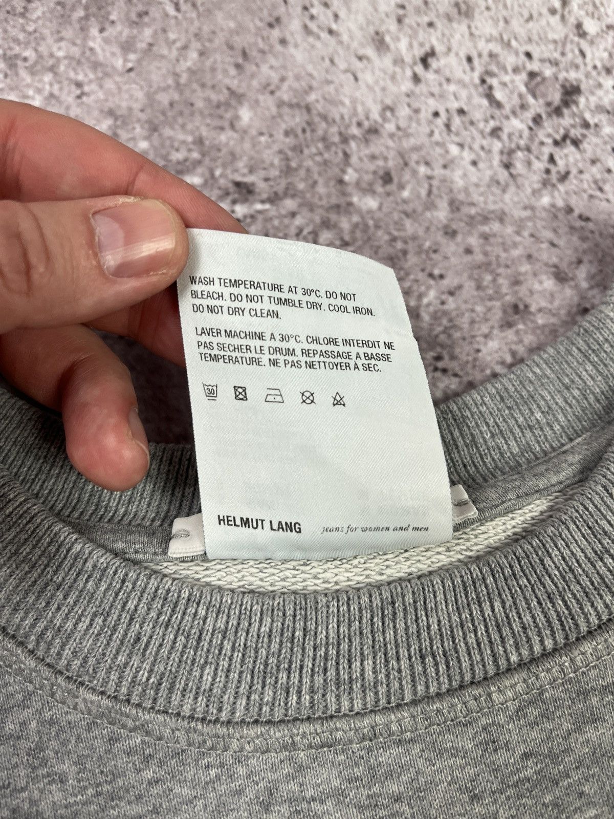 Helmut Lang HL Logo Grey Short Sleeve Sweatshirt Tee Minimalist Designer Size US S / EU 44-46 / 1 - 11 Thumbnail
