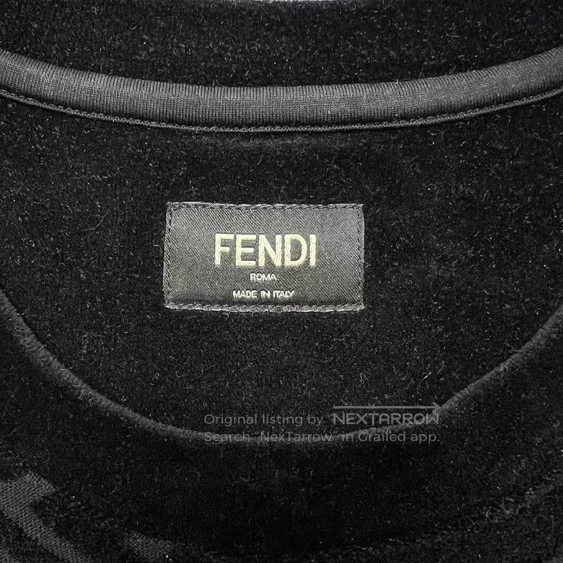 Fendi Fendi Black FF Monogram Printed Flock Short Sleeve T-Shirt Size US M / EU 48-50 / 2 - 2 Thumbnail