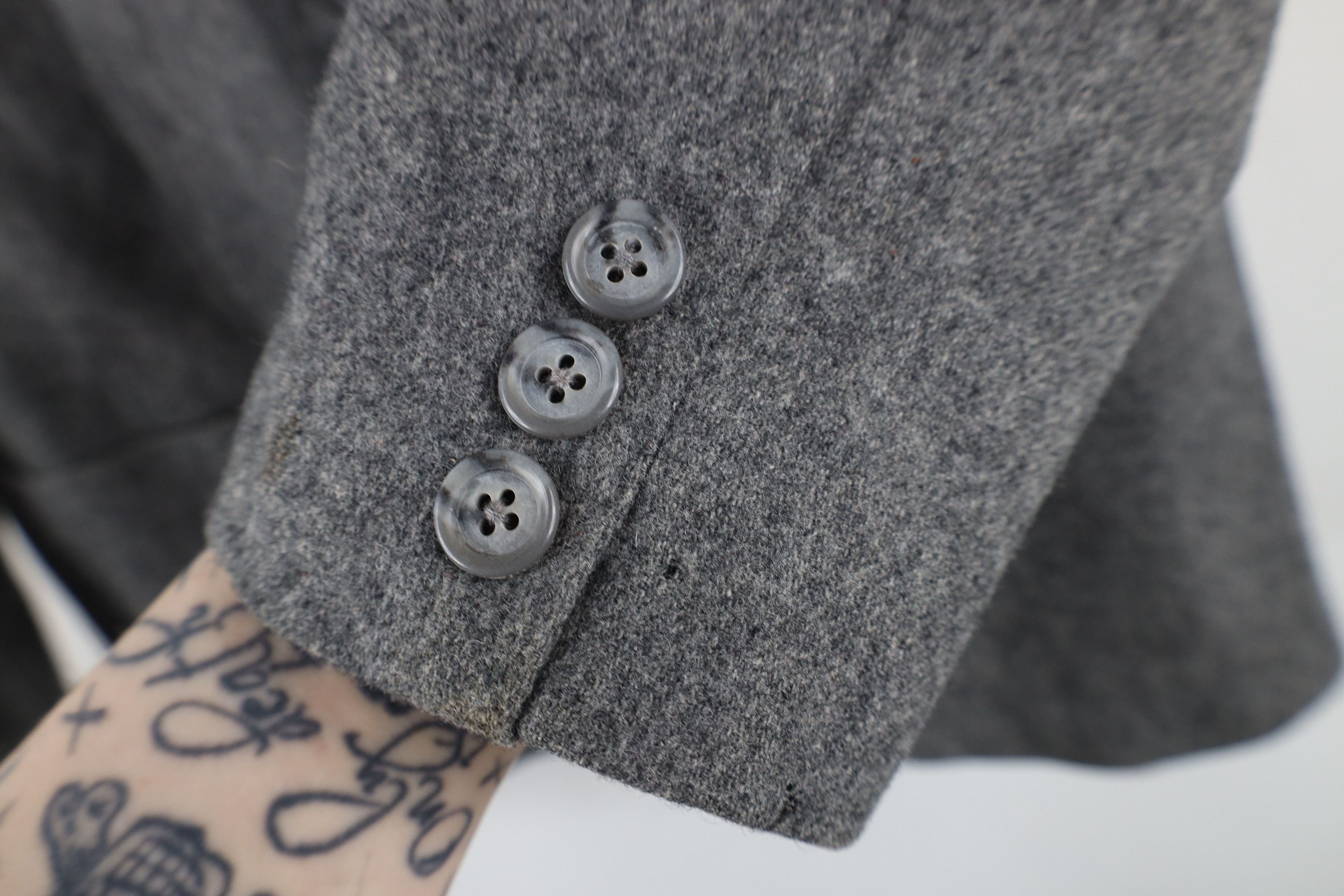 Vintage Vintage 90s Streetwear Wool 2 Button Blazer Suit Jacket Gray Size M / US 6-8 / IT 42-44 - 6 Thumbnail