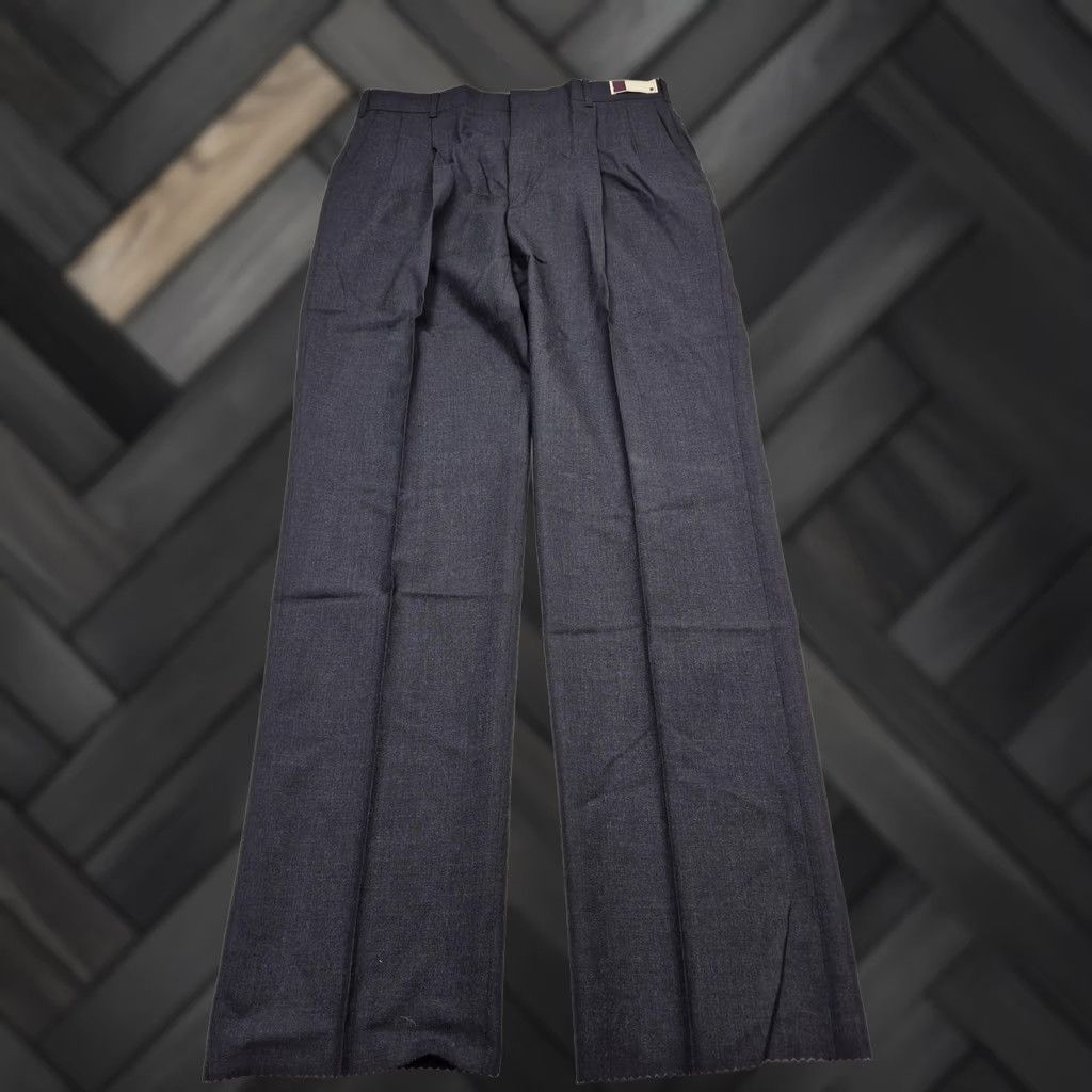 Vintage VINTAGE Racquet Club Mens Dress Pants Blue Wool 38x36 Pleated Straight Unhemmed NWT USA Size US 38 / EU 54 - 1 Thumbnail