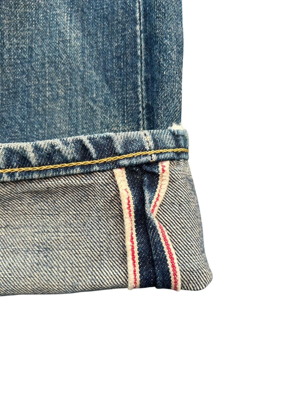 Kapital × Lee × Vintage Vintage Lee Selvedge Rusty Distressed Denim Jeans Mudwash Size US 28 / EU 44 - 2 Thumbnail