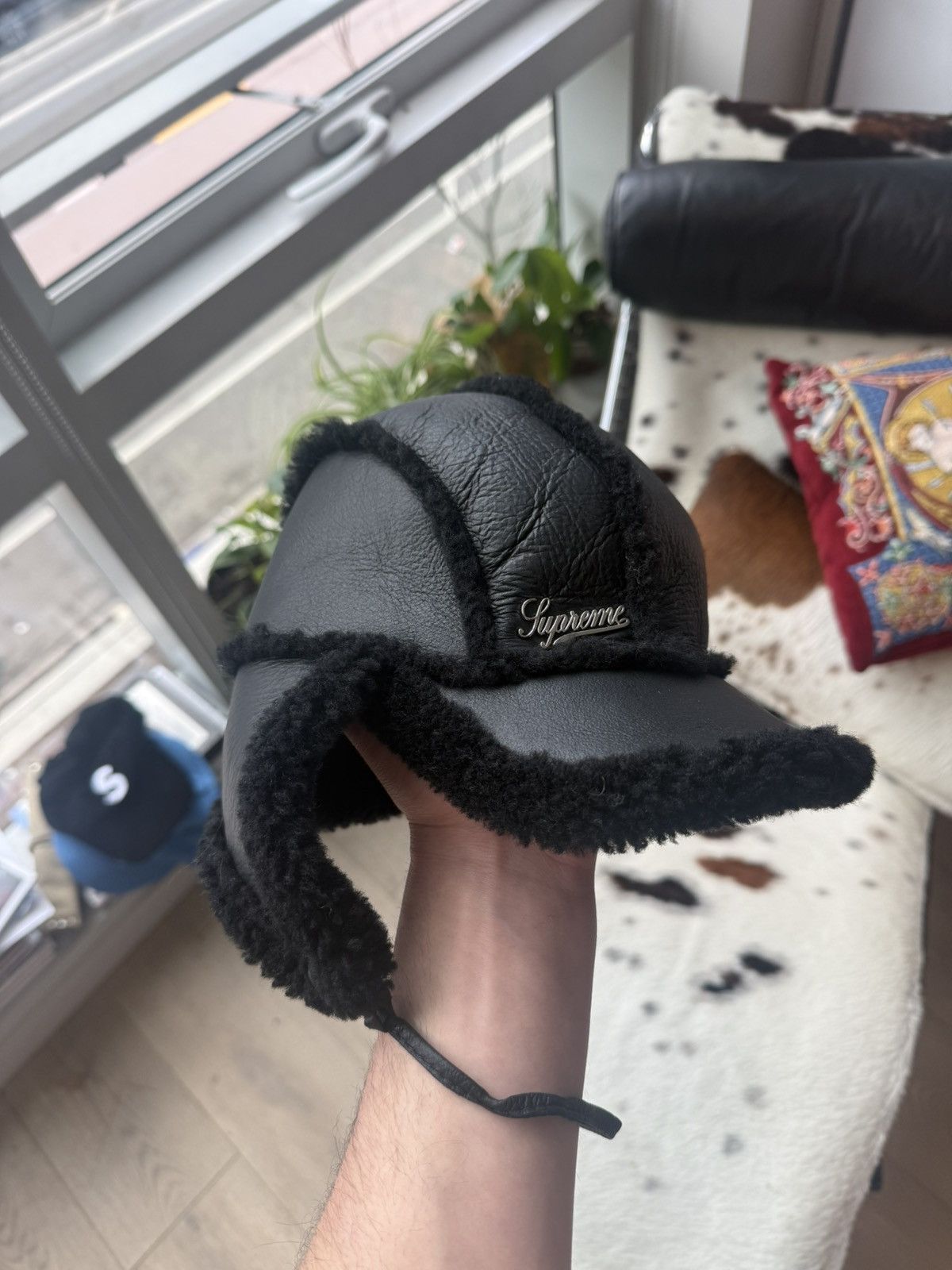 Supreme Supreme Shearling Lined Earflap Cap Size ONE SIZE - 1 Thumbnail