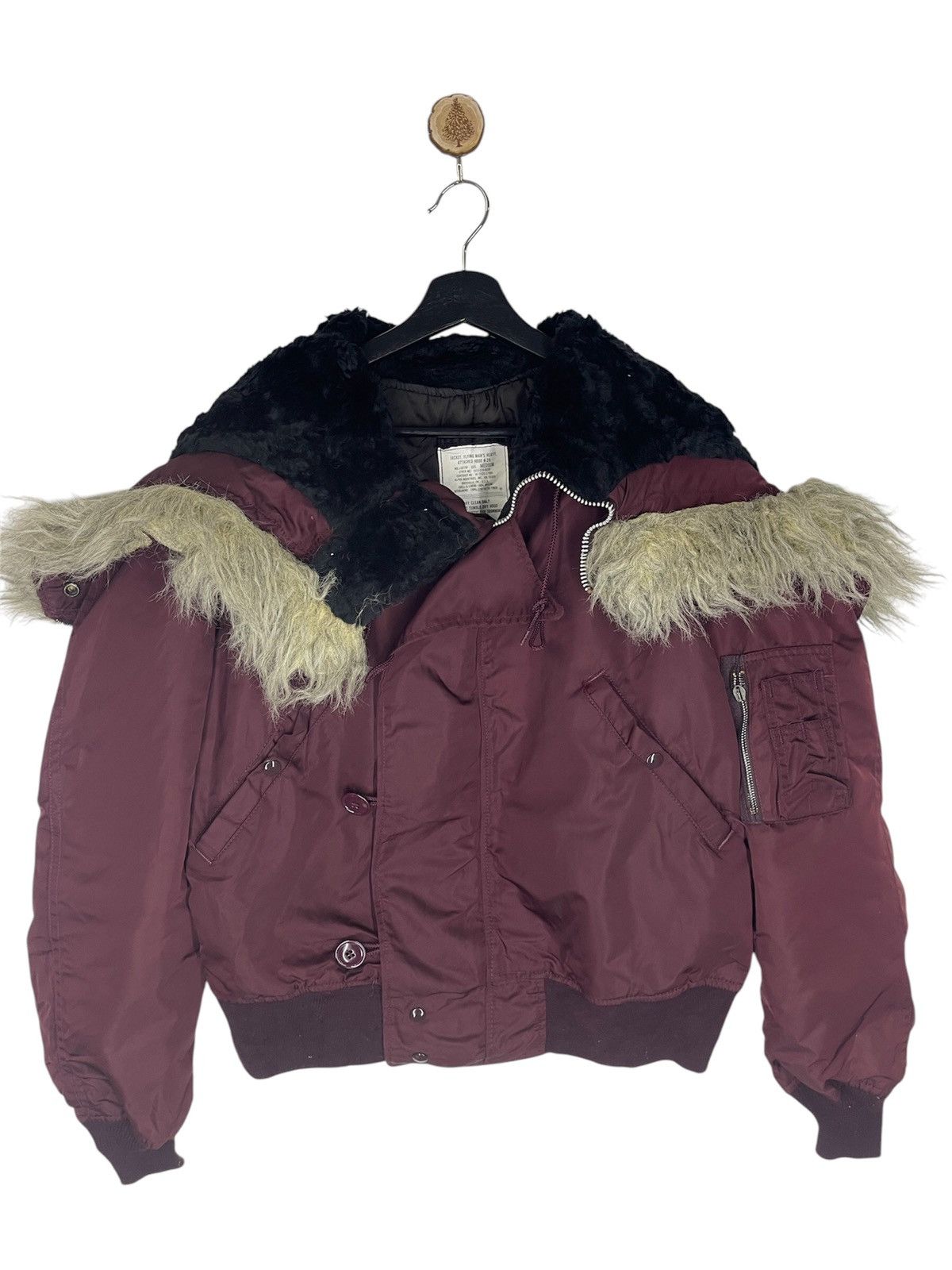 Alpha Industries 🔥VINTAGE ALPHA INDUSTRIES ATTACHED ZIP HOOD N-2B FLY BOMBERS Size US M / EU 48-50 / 2 - 2 Thumbnail