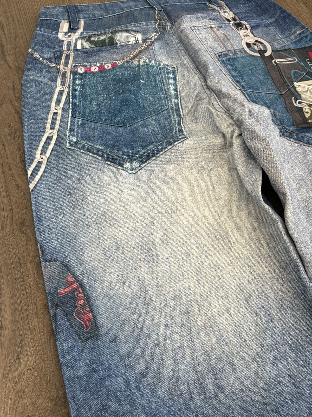 TRIPLE SEVENS Triple Sevens 2D Size 28 JeansBlueDenim Pants Baggy Wide Leg Size US 28 / EU 44 - 11 Thumbnail