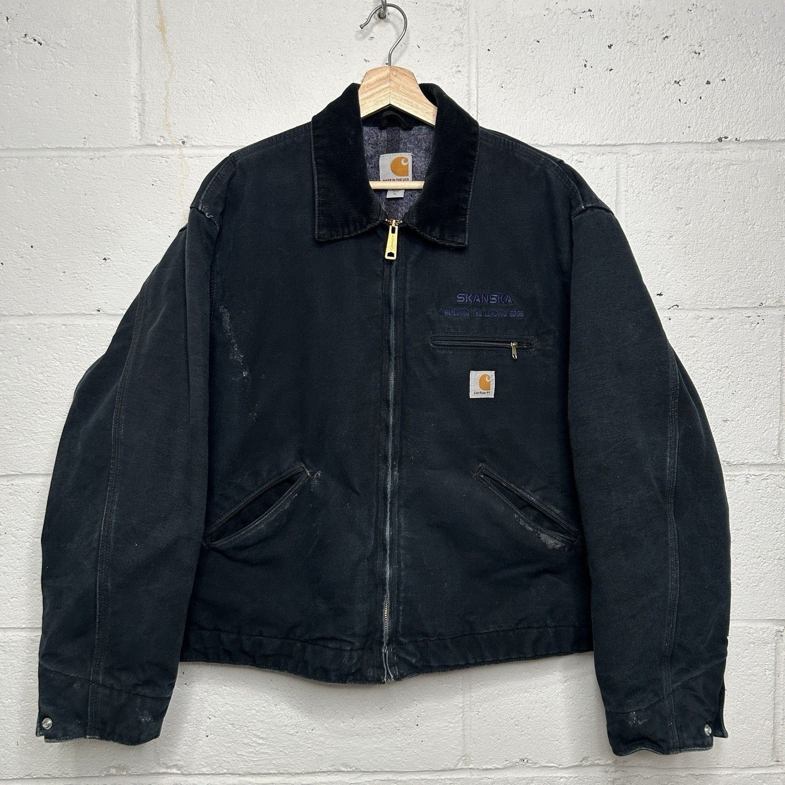 Carhartt Y2K Carhartt Blanket-Lined Detroit Jacket “Black” J001 BLK Size US XL / EU 56 / 4 - 1 Thumbnail