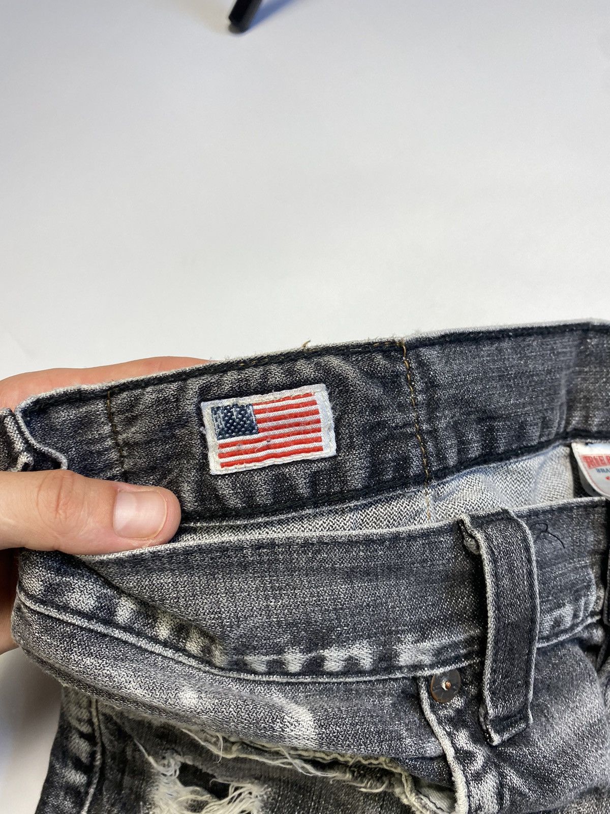 Hysteric Glamour × True Religion TRUE RELIGION RICKY RELAXED STRAIGHT DISTRESSED DENIM JEANS Size US 32 / EU 48 - 17 Thumbnail