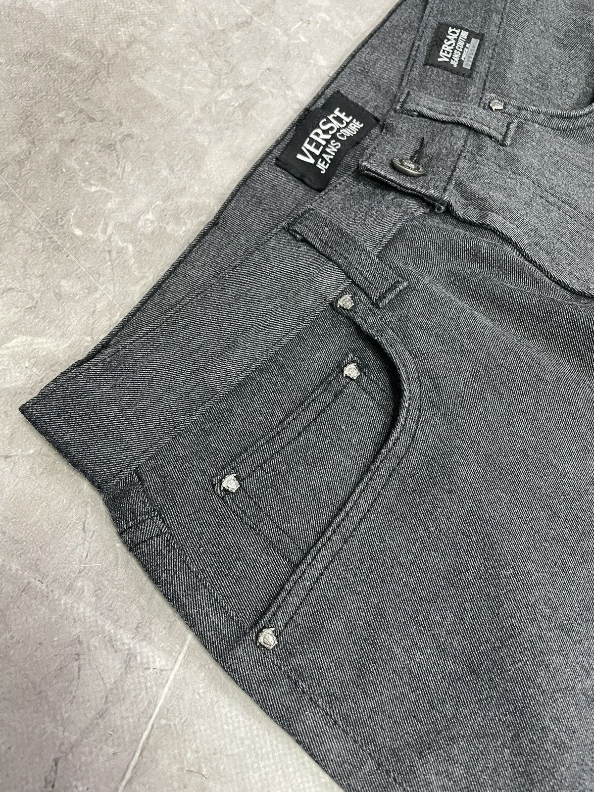 Versace Jeans Couture Versace Jeans Couture Straight Fit Vintage Gray Denim Size US 34 / EU 50 - 5 Thumbnail