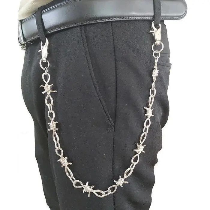 Jewelry Barb Wired Wallet Waist Pants Chain Size ONE SIZE - 1 Thumbnail