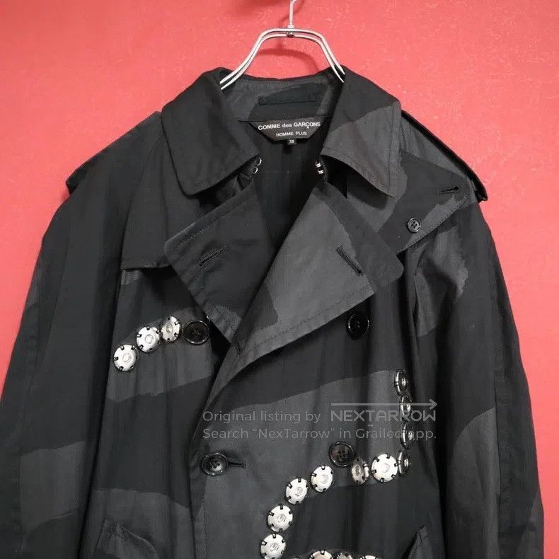 Comme des Garcons Comme Des Garcons Silver Buckle Trench Coat Size US XS / EU 42 / 0 - 2 Thumbnail