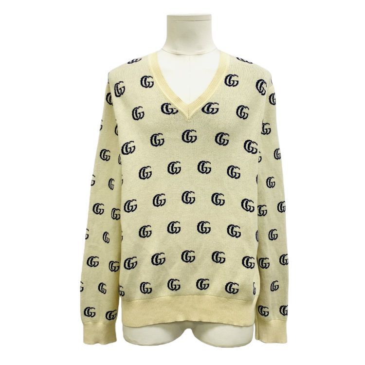 Gucci Gucci GG Monogram V-Neck Sweater Size L Size US L / EU 52-54 / 3 - 1 Thumbnail