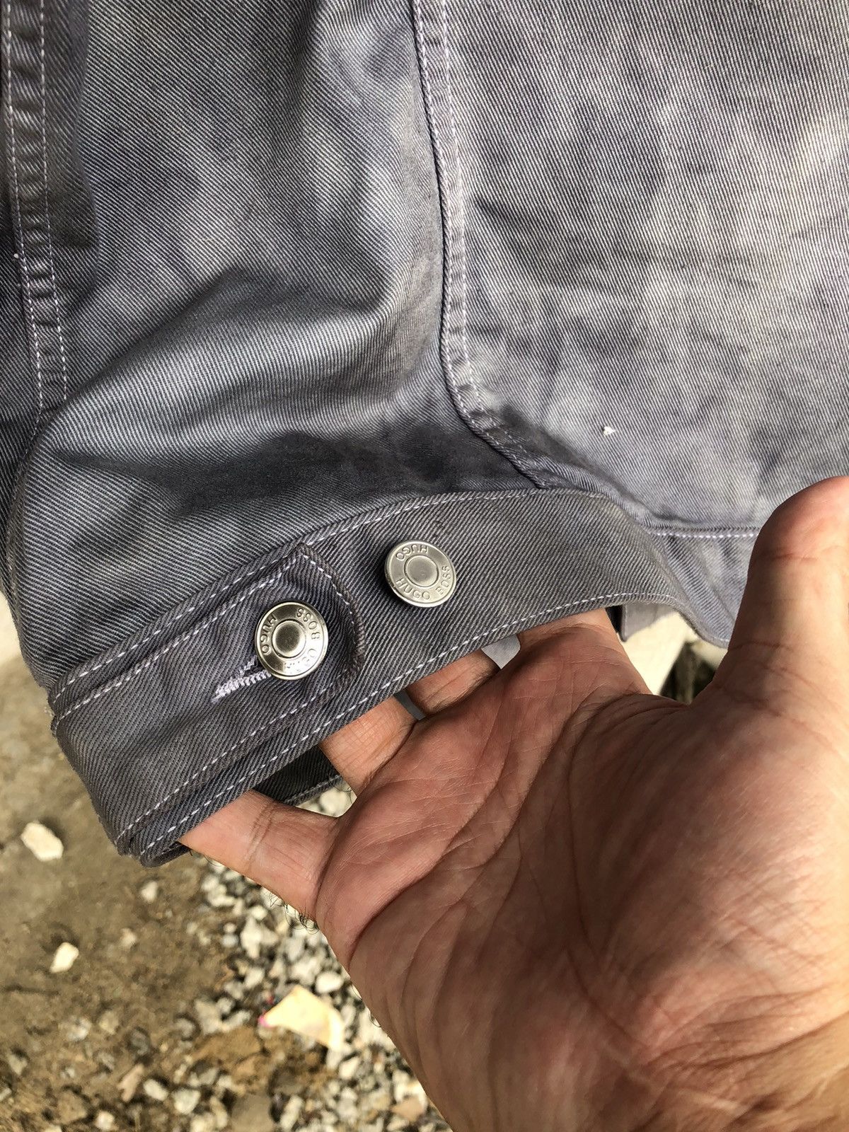 Hugo × Hugo Boss Hugo Distressed Denim Unique Colour Dye Jacket Size US XL / EU 56 / 4 - 9 Thumbnail