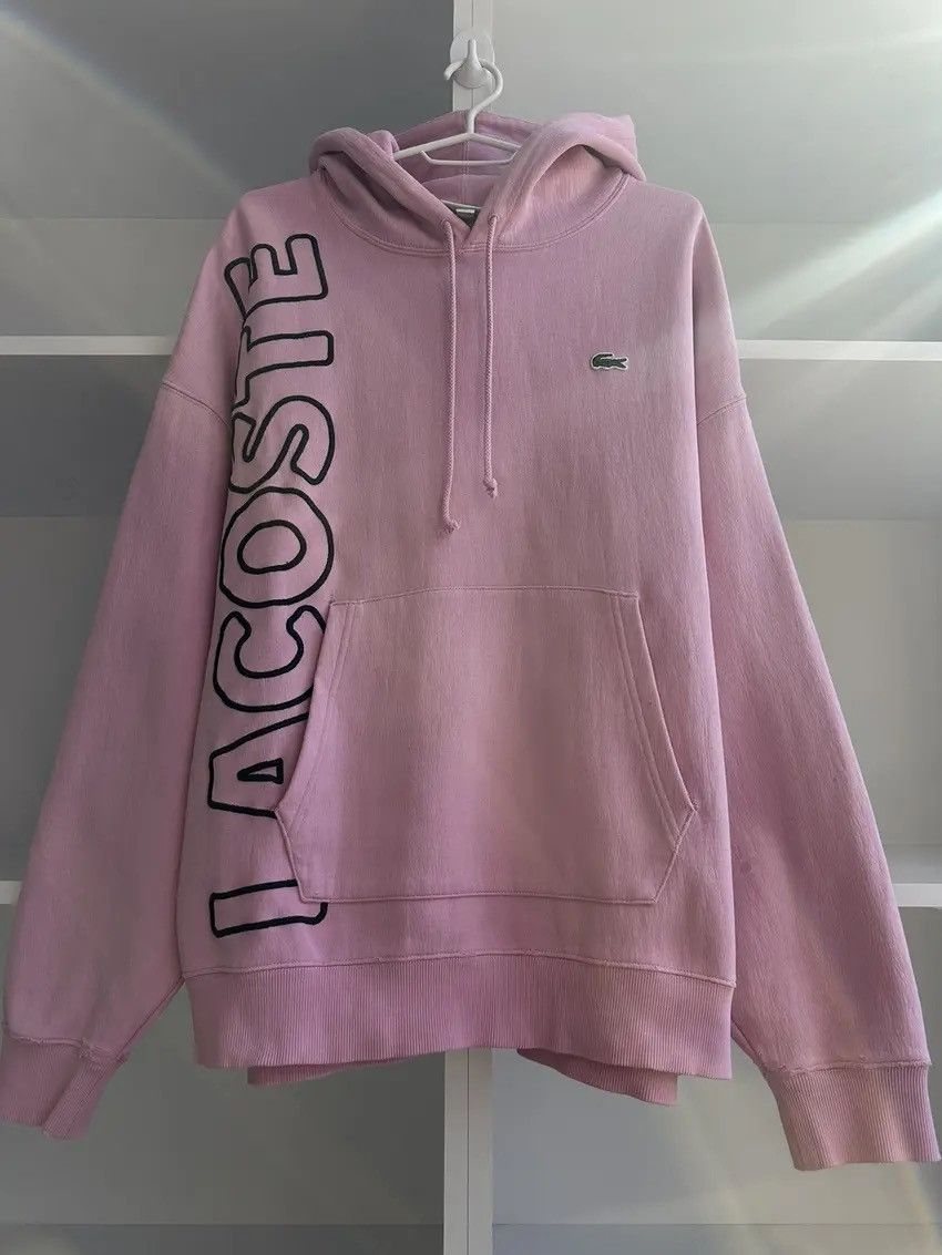 Lacoste × Vintage Vintage Lacoste Live Unisex Distressed Pink Hoodie Size US XL / EU 56 / 4 - 13 Thumbnail