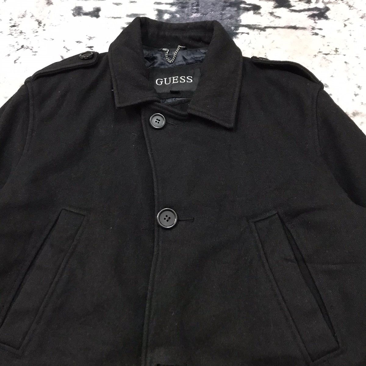 Guess Vintage Guess Wool Coat Jacket Size US M / EU 48-50 / 2 - 5 Thumbnail