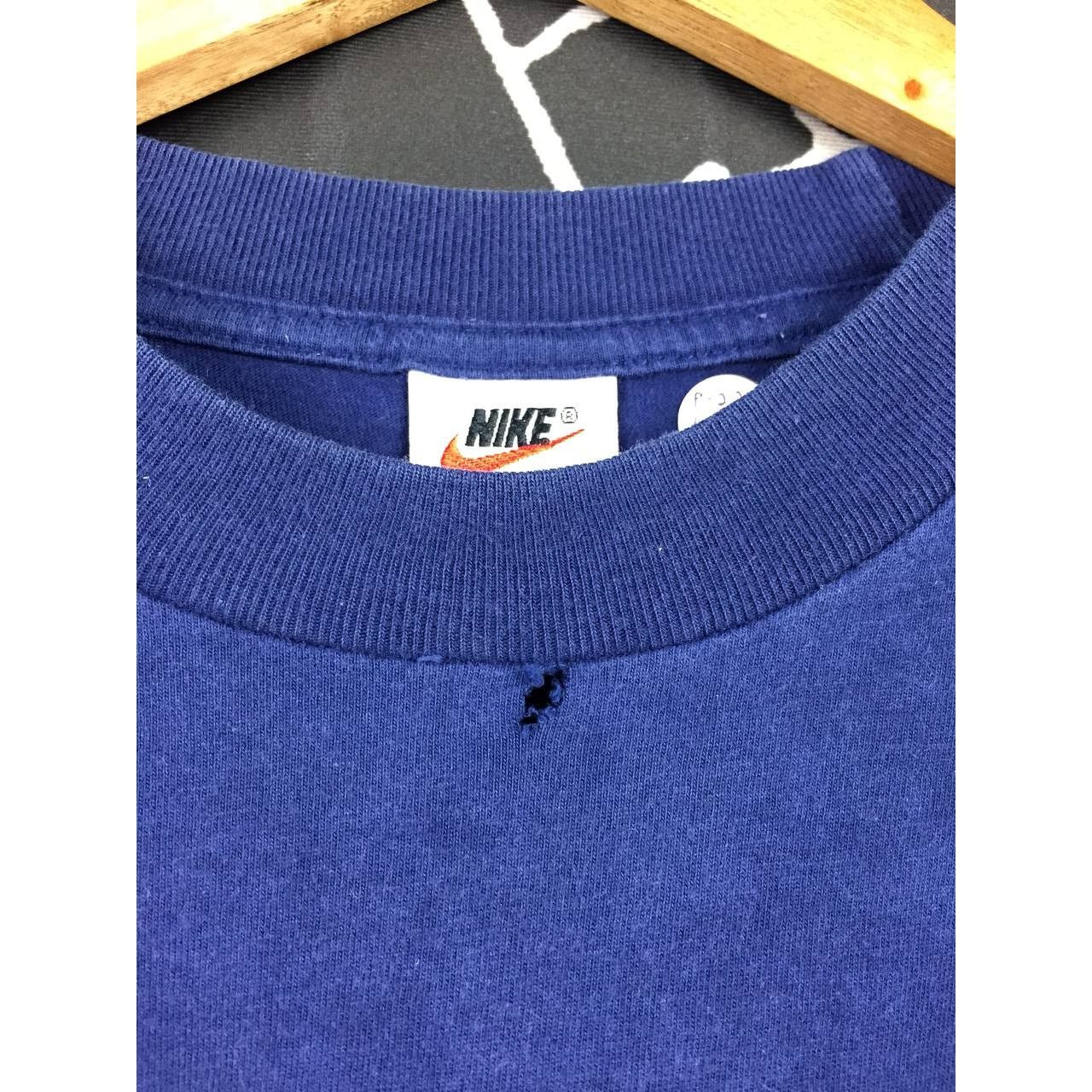 Nike × Vintage Vtg 90s Nike Swoosh Embroidered Logo Longsleeve Tee Size US L / EU 52-54 / 3 - 4 Thumbnail