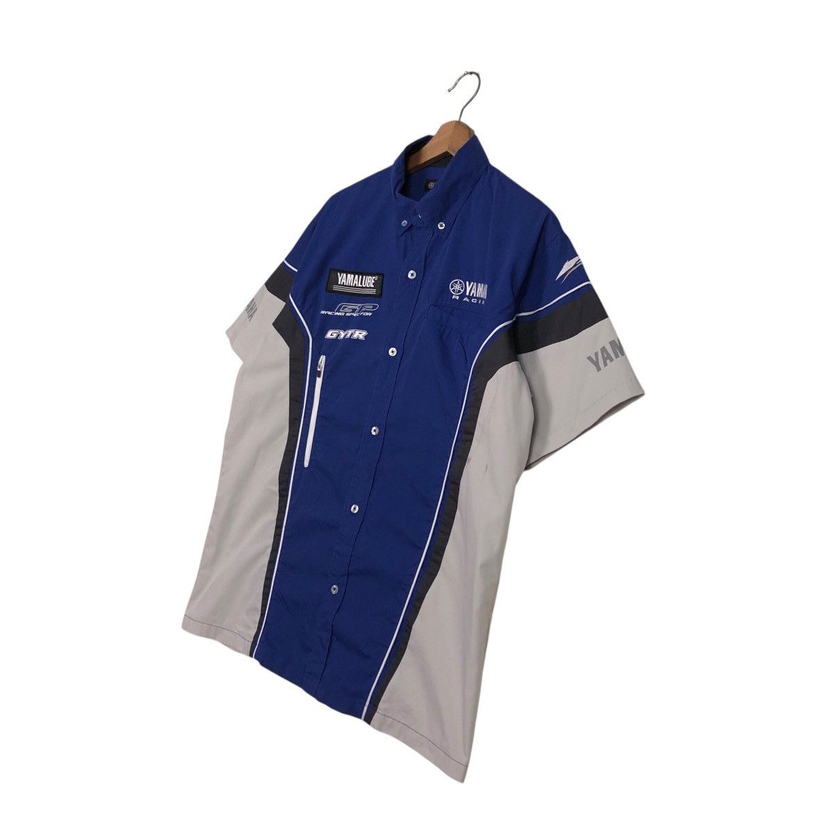 Japanese Brand 📌Vintage Shirt Button Worker Jacket Yamaha Big Logo Size US L / EU 52-54 / 3 - 3 Thumbnail
