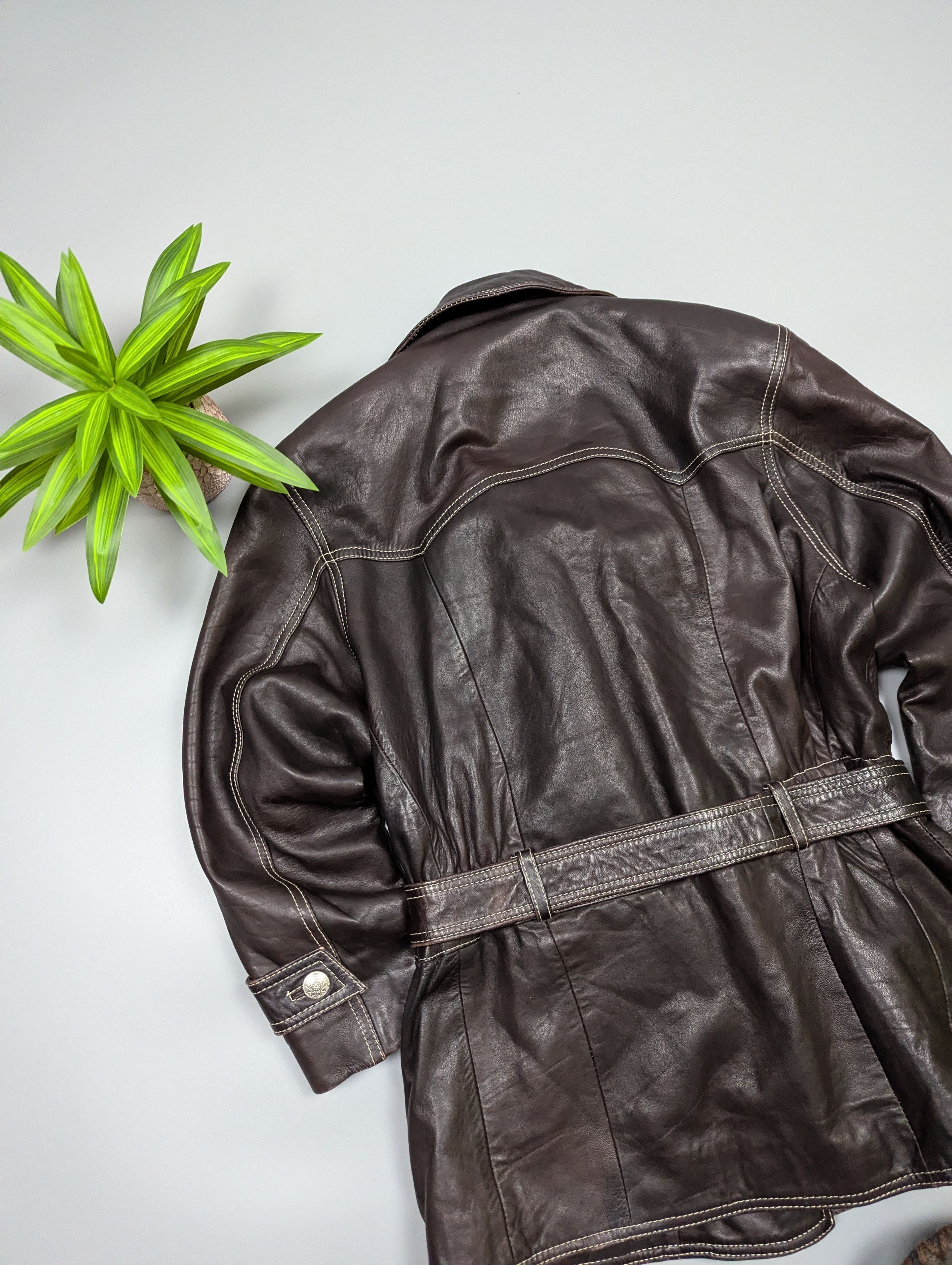 Bonchetti Firenze 90s Vintage Leather Trench Coat/Jacket
