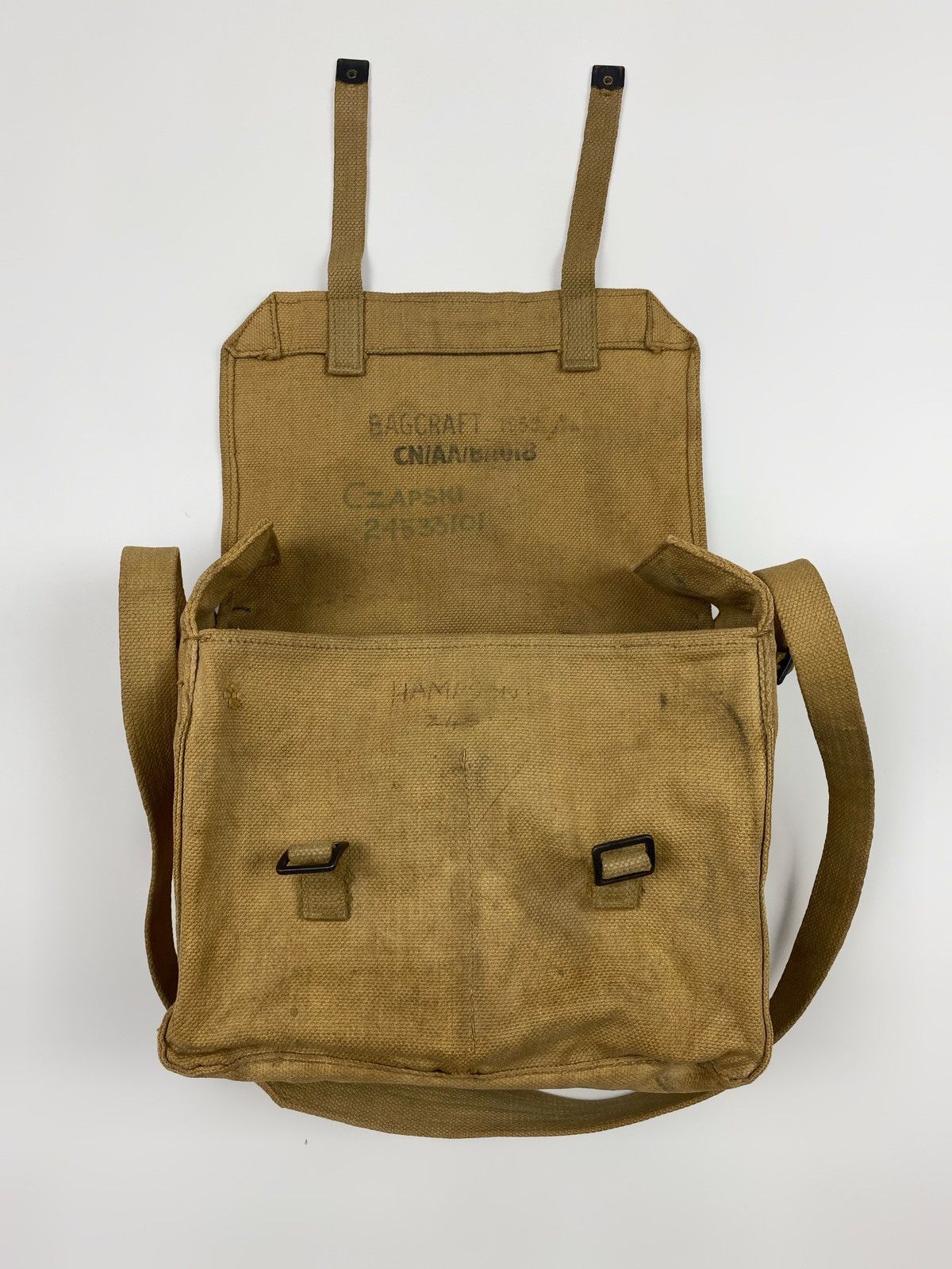 Vintage 1950’s Vintage British Army P-37 Heavy Canvas Shoulder Bag Size ONE SIZE - 4 Thumbnail