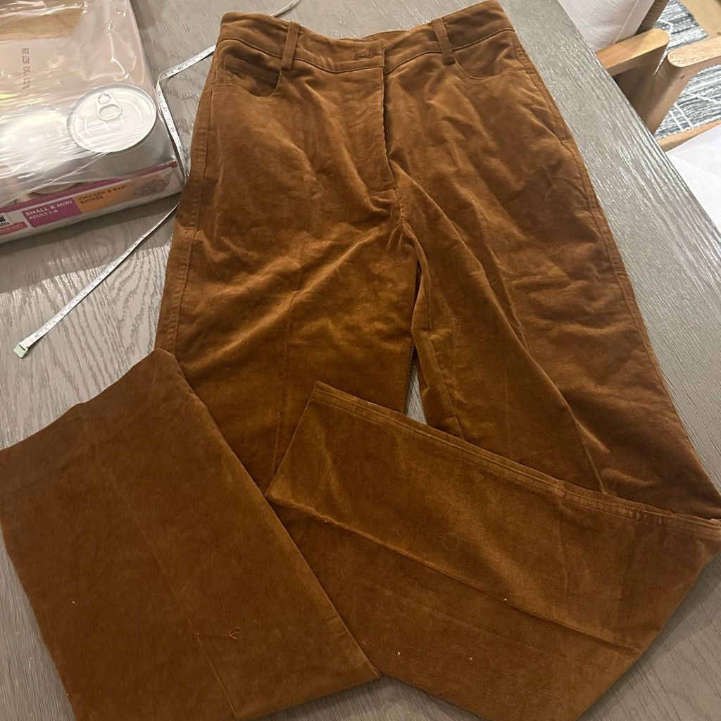 Zara The Barnett Brown Corduroy Pants Size 27" / US 4 / IT 40 - 6 Thumbnail