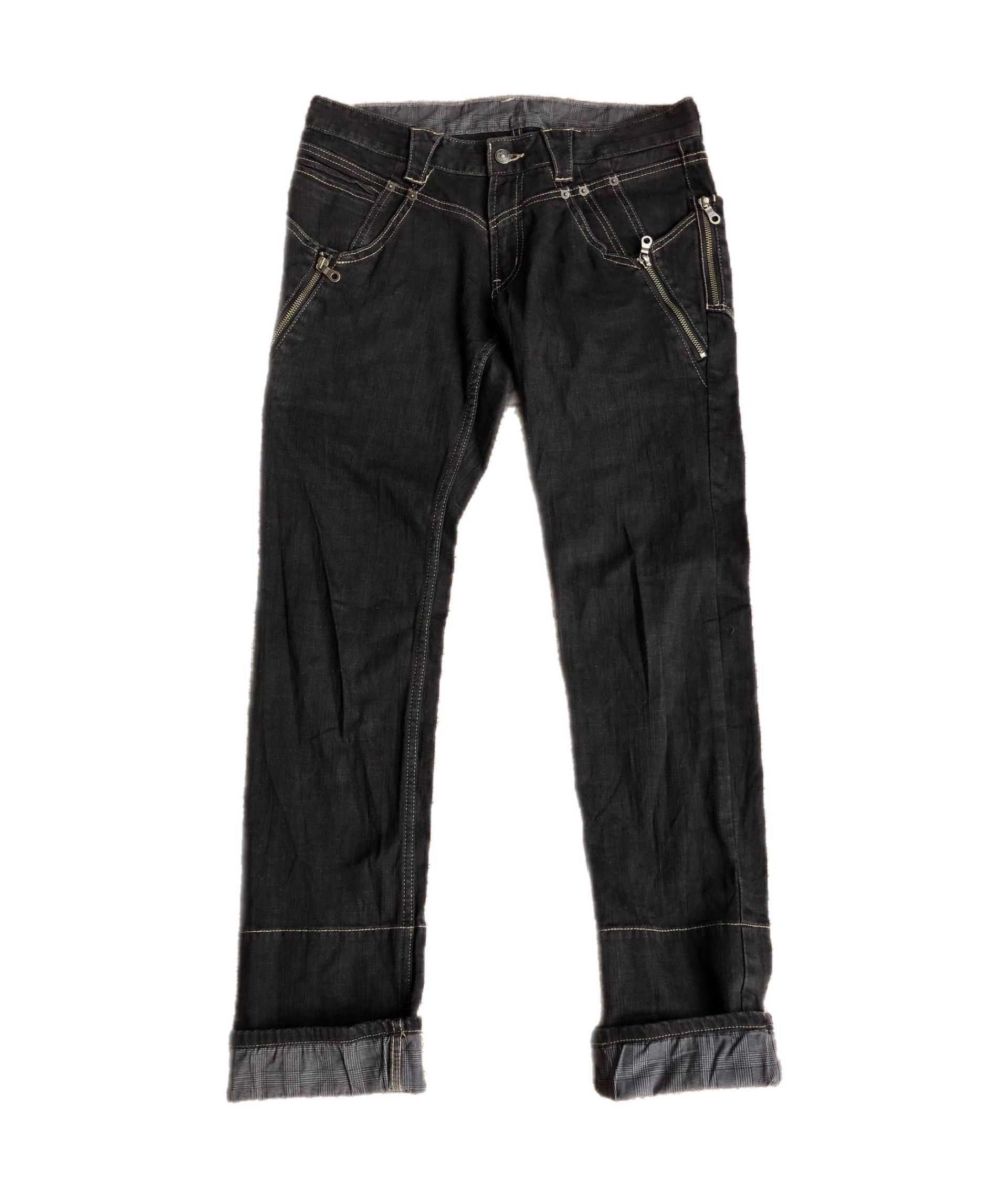 If Six Was Nine PPFM Zipper Riders Jeans Size US 32 / EU 48 - 3 Thumbnail