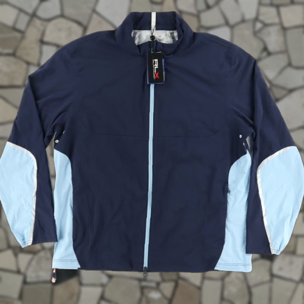 RLX Ralph Lauren RLX Ralph Lauren Sand Hollow Waterproof Colorblock Jacket Navy Blue Men's XL Shirt Size US XL / EU 56 / 4 - 1 Thumbnail