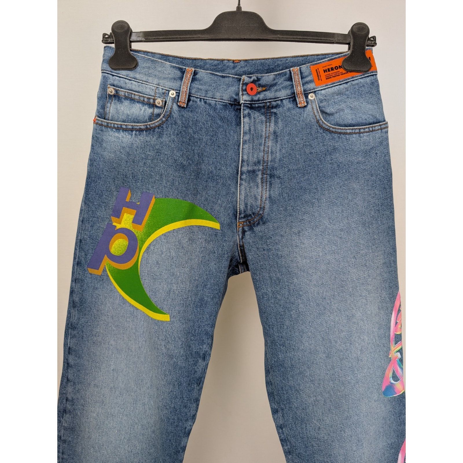 Heron Preston o1rshd1 Global Coll Regular 5 Pocket Vintage Jeans in Blue Size US 30 / EU 46 - 3 Thumbnail