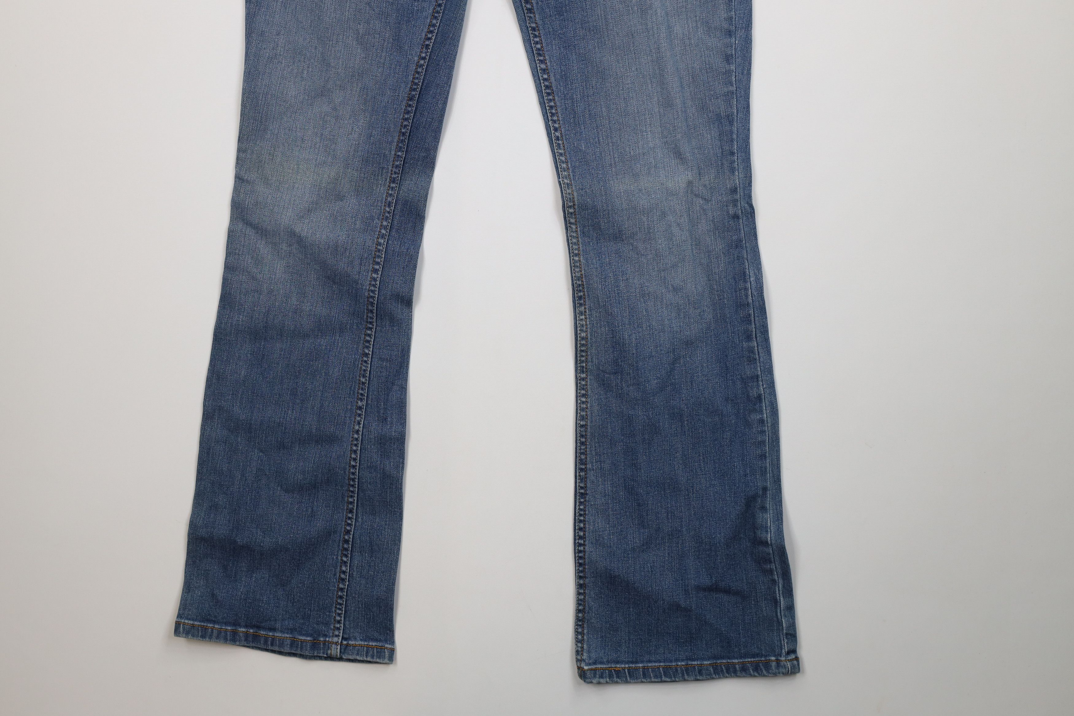 Levi's Vintage Y2K Levis 524 Super Low Flared Wide Leg Denim Jeans Size 28" / US 6 / IT 42 - 4 Thumbnail