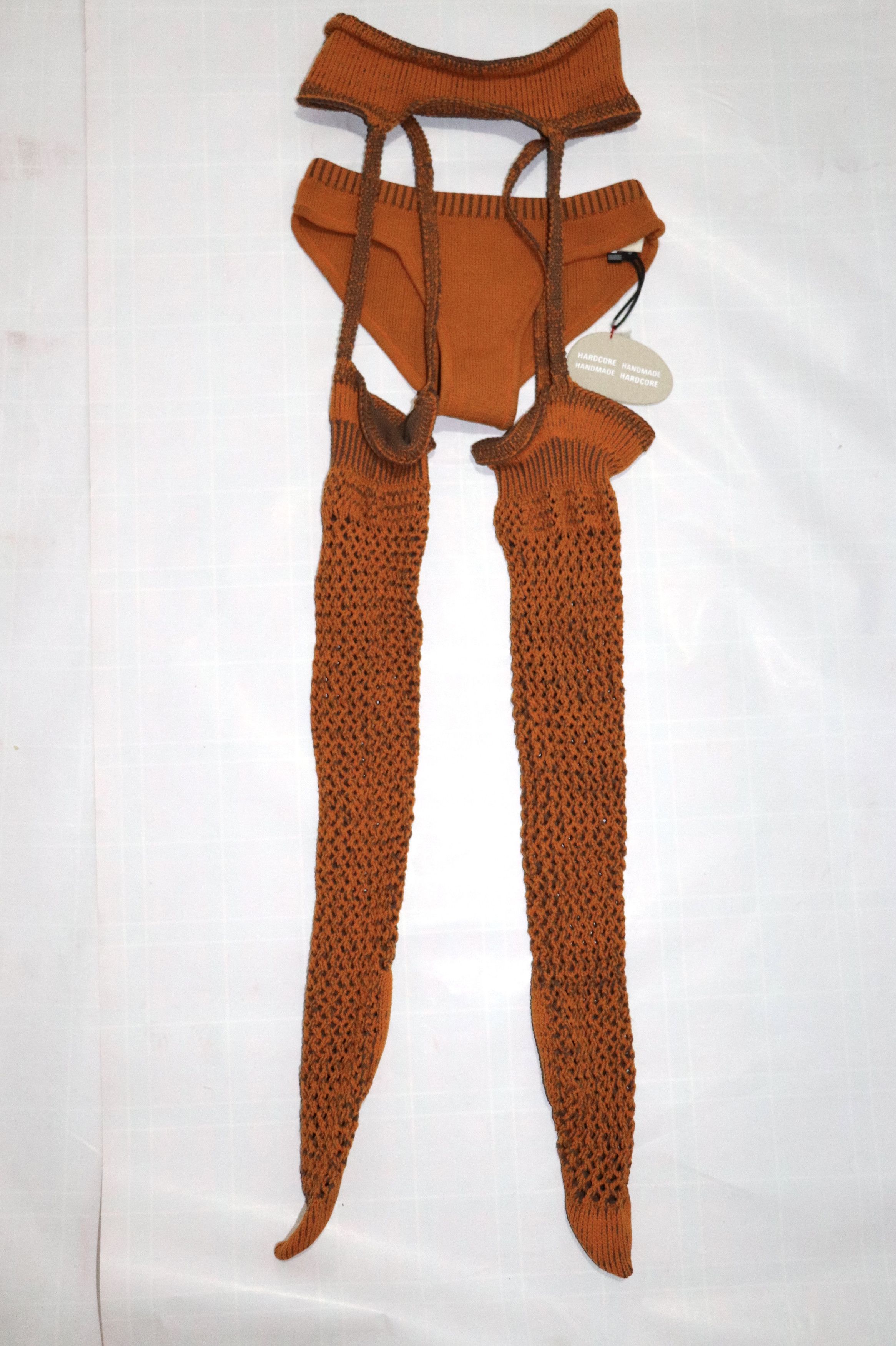 ISA BOULDER Isa Boulder Orange Knit Leggings and Briefs Set Size 27" / US 4 / IT 40 - 7 Thumbnail