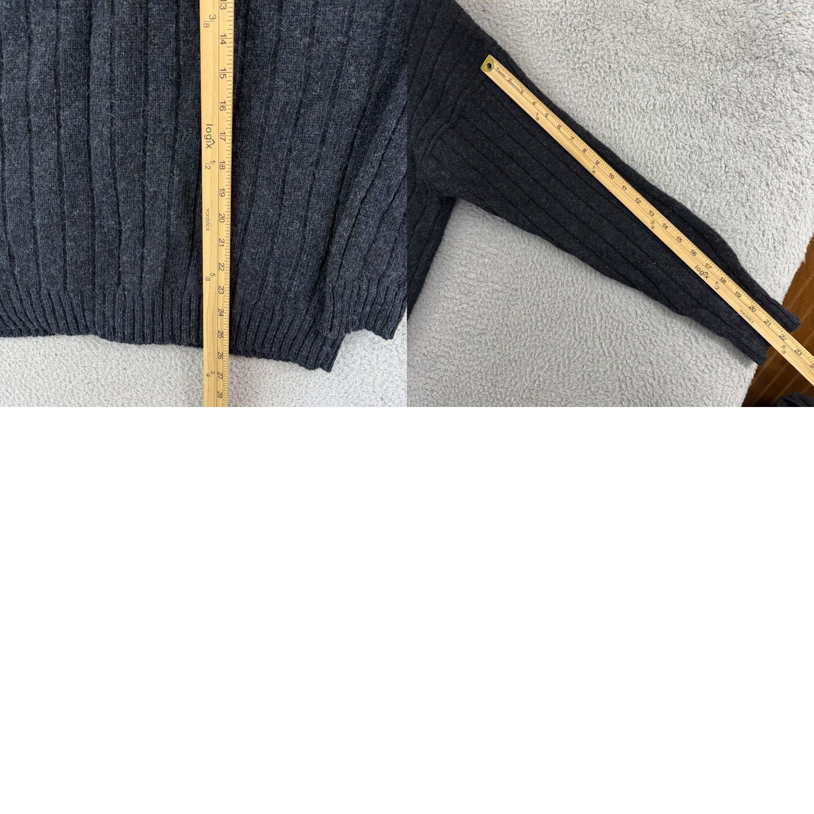 Club Room VINTAGE Club Room Sweater Cardigan Mens Medium Blue 90s Shetland Wool Fisherman Knit 100% Wool Size US M / EU 48-50 / 2 - 9 Thumbnail
