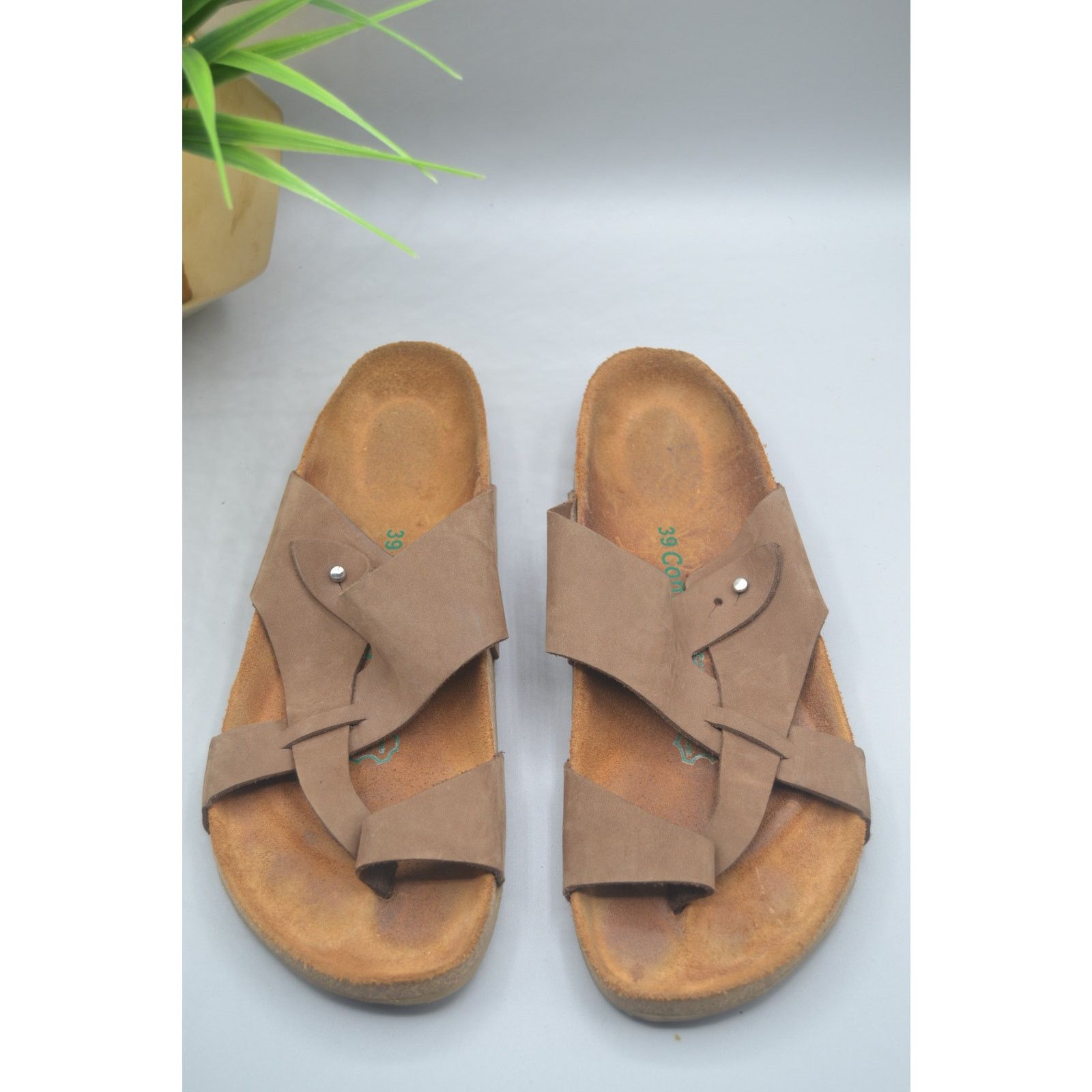 Other Comfortfusse Tan Leather Sandals Size US 8 / IT 38 - 1 Thumbnail
