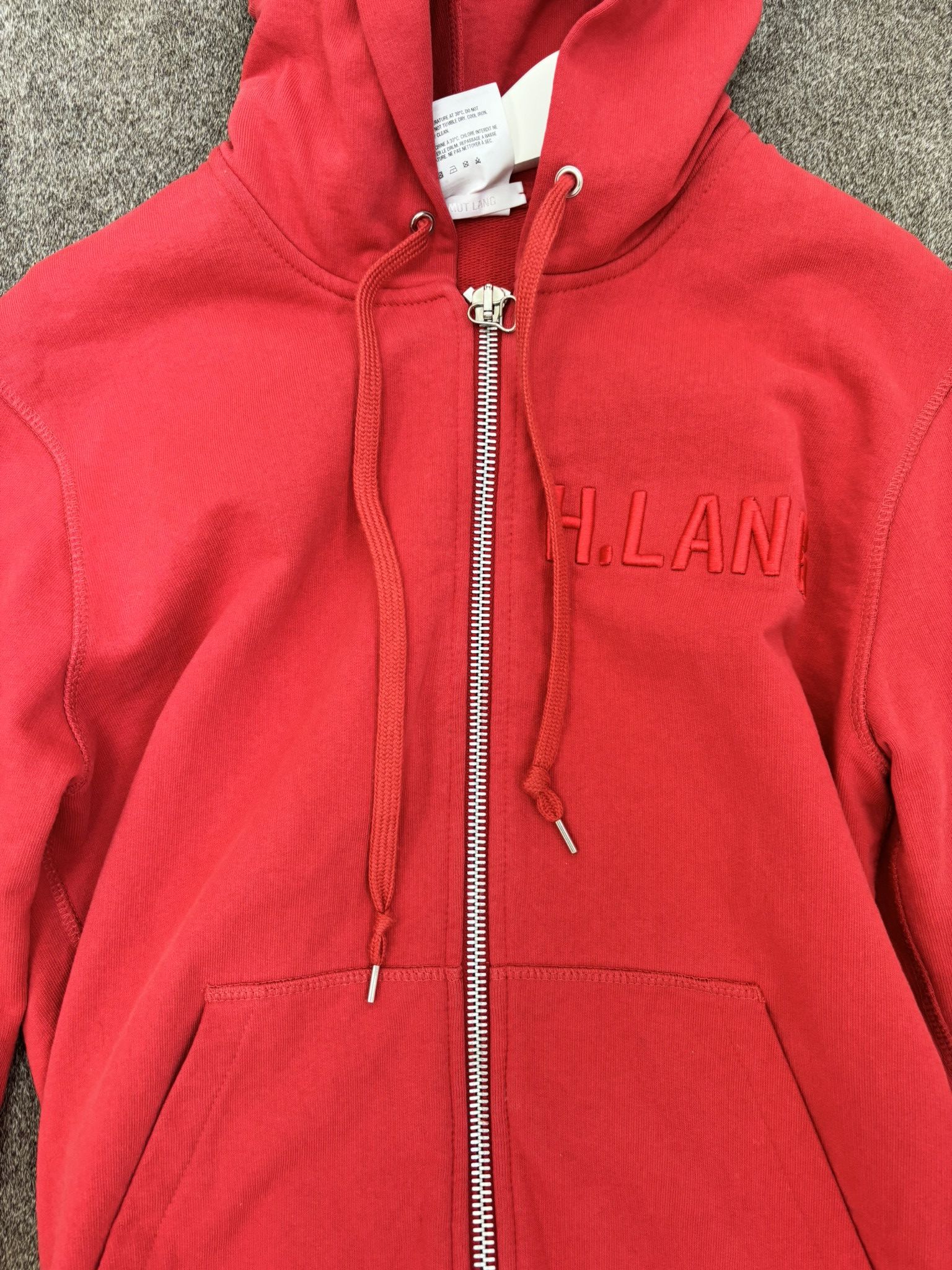 Helmut Lang RED HELMUT LANG ZIP UP HOODIE SWEATER SIZE S Size US S / EU 44-46 / 1 - 2 Thumbnail