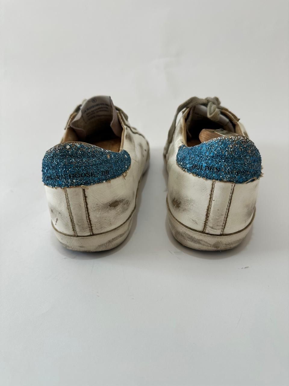 Golden Goose GOLDEN GOOSE Superstar Leather And Glitter Sneakers. Size US 7 / EU 40 - 4 Thumbnail