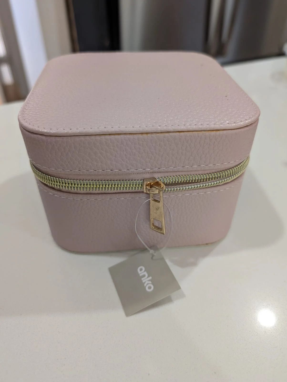 Anonymous Club Anko Pale Pink Faux Leather Travel Jewelry Box Organizer with Zipper Size ONE SIZE - 3 Thumbnail