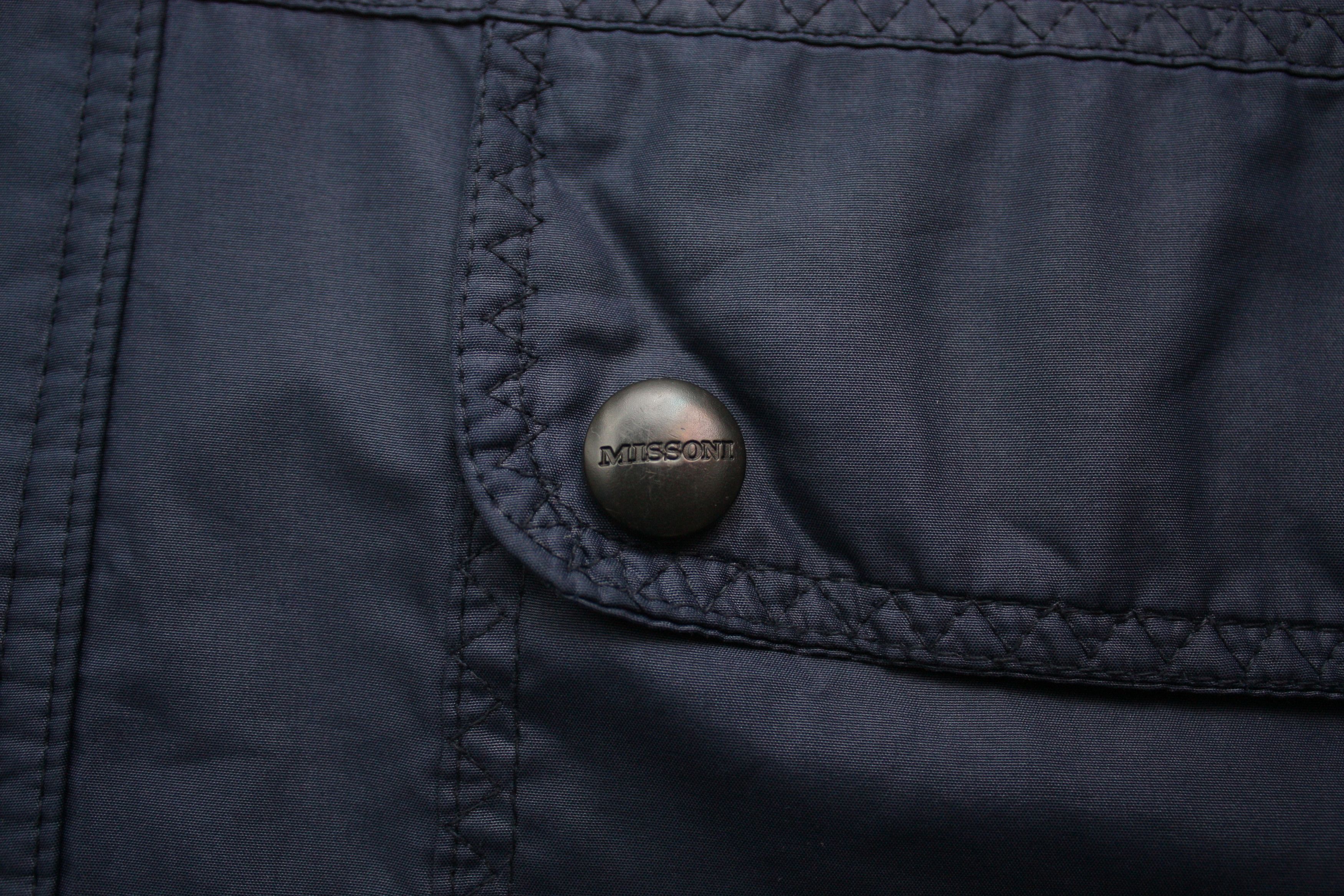 Missoni Missoni Vintage Logo Navy Windbreaker Jacket Men's Size US L / EU 52-54 / 3 - 7 Thumbnail